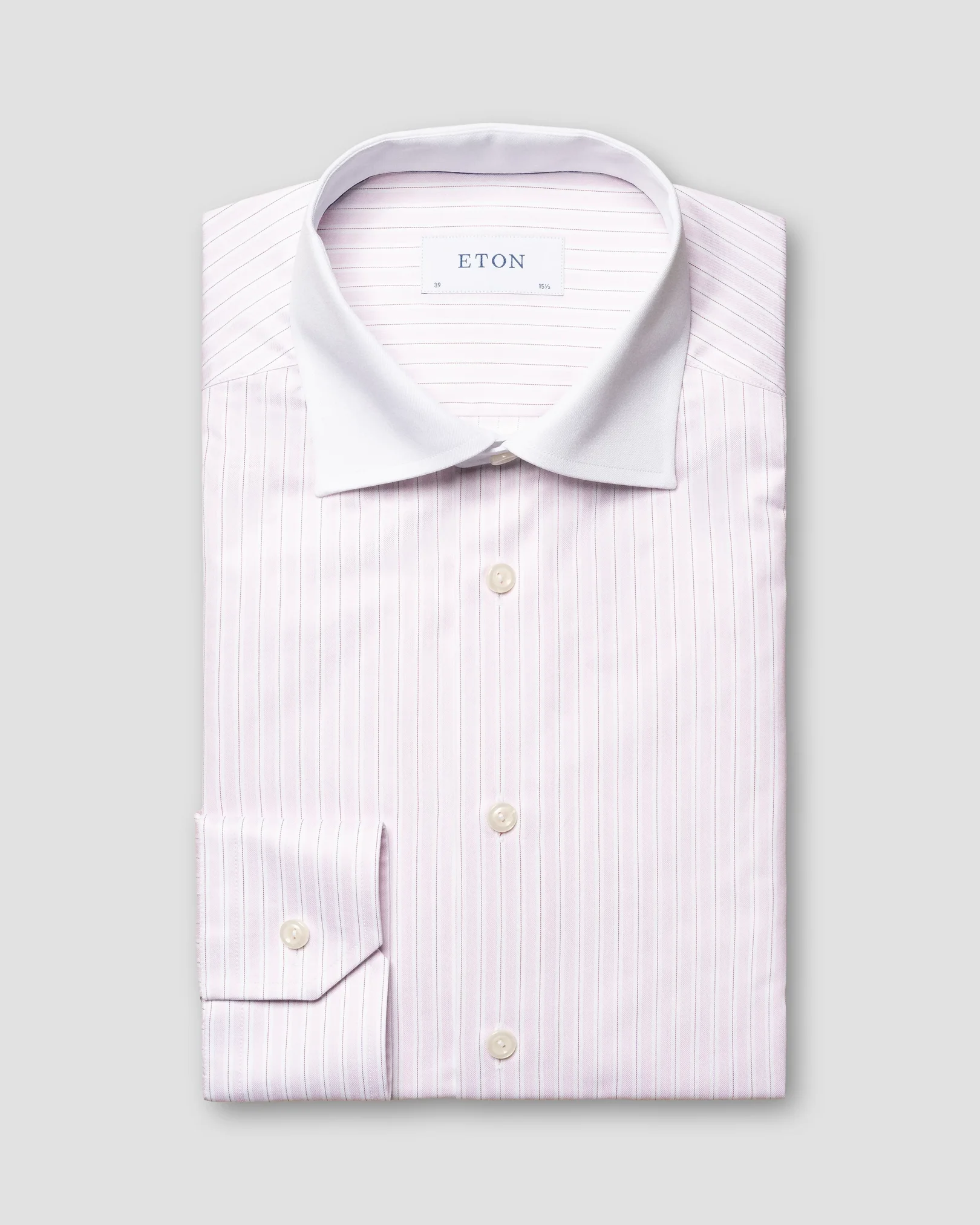 Eton - subtle striped twill shirt