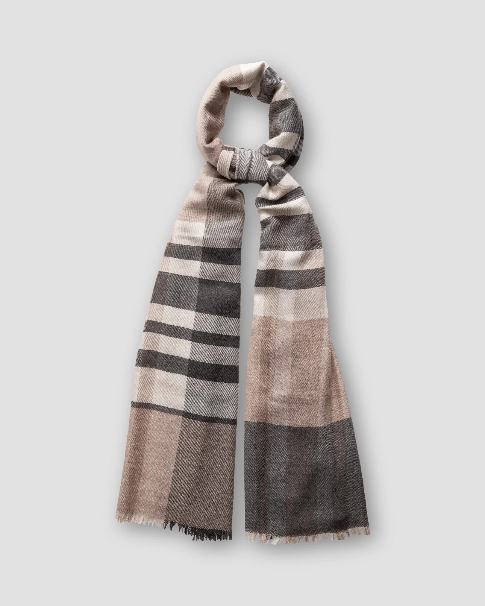 Eton - oatmeal beige cashmere silk scarf