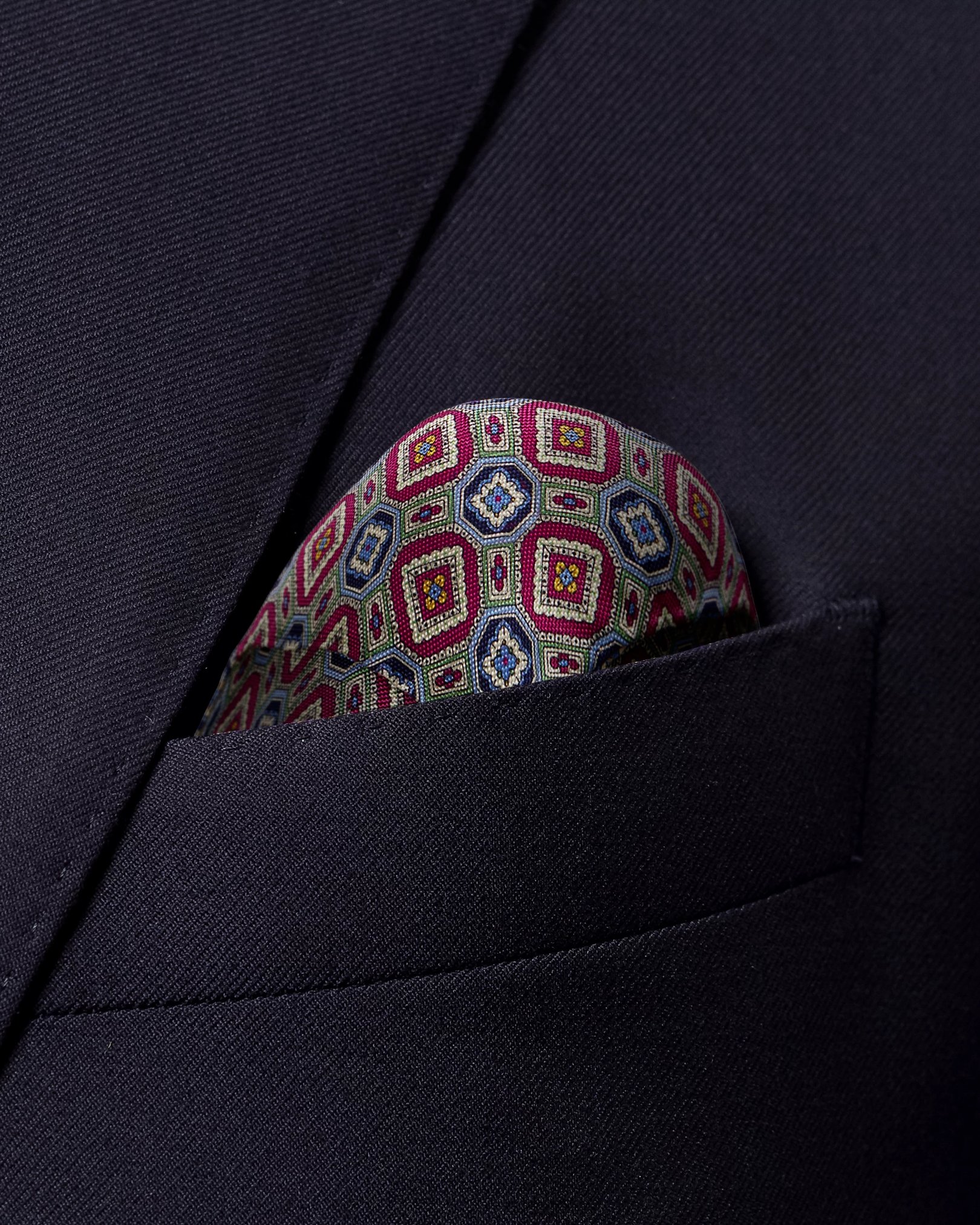 Eton - purple medallion pocket square