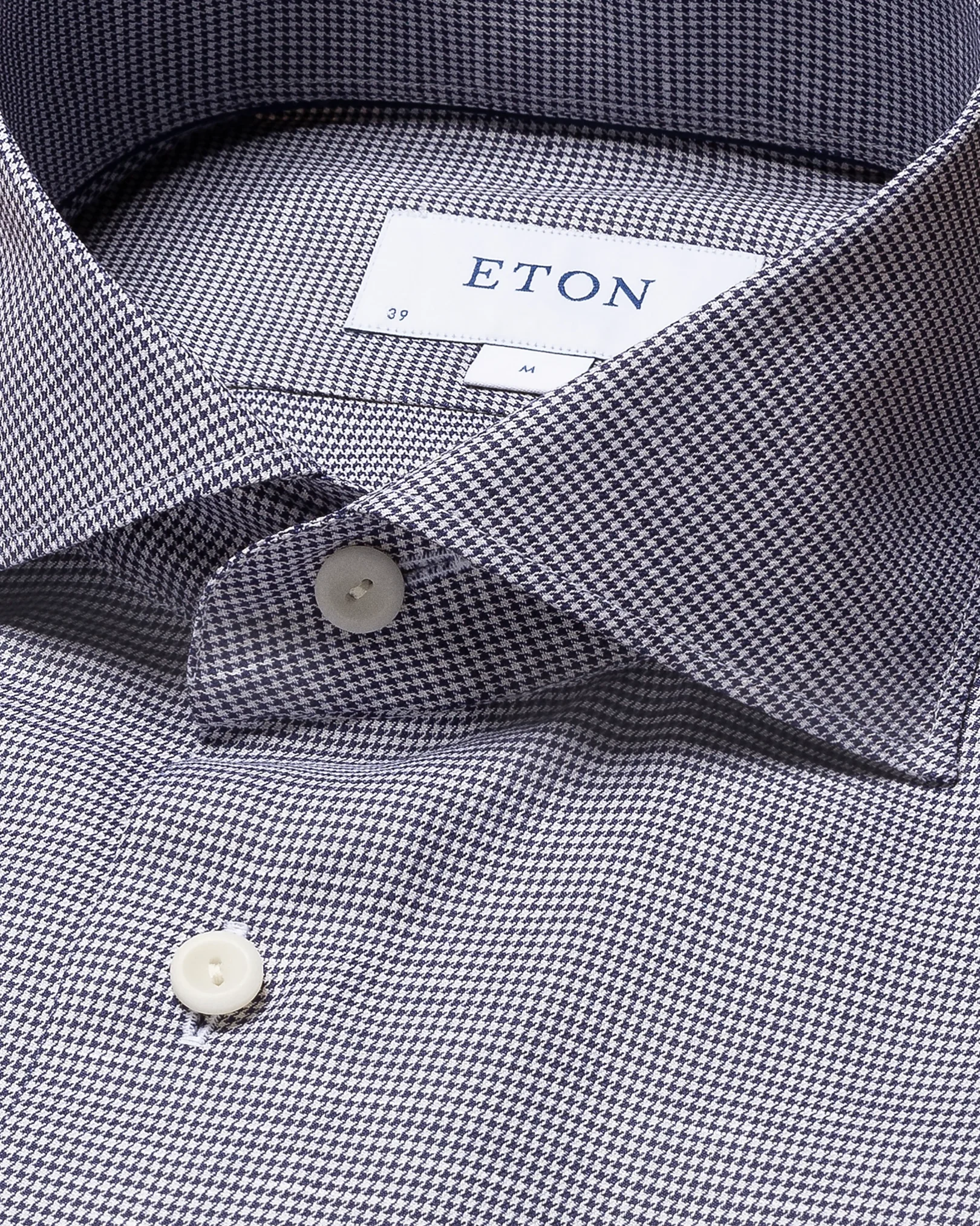 Eton - navy blue wrinkle free cotton linen
