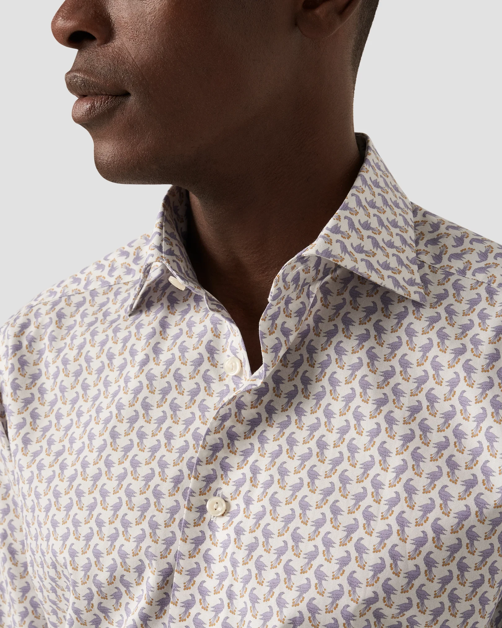 Eton - peacock poplin shirt