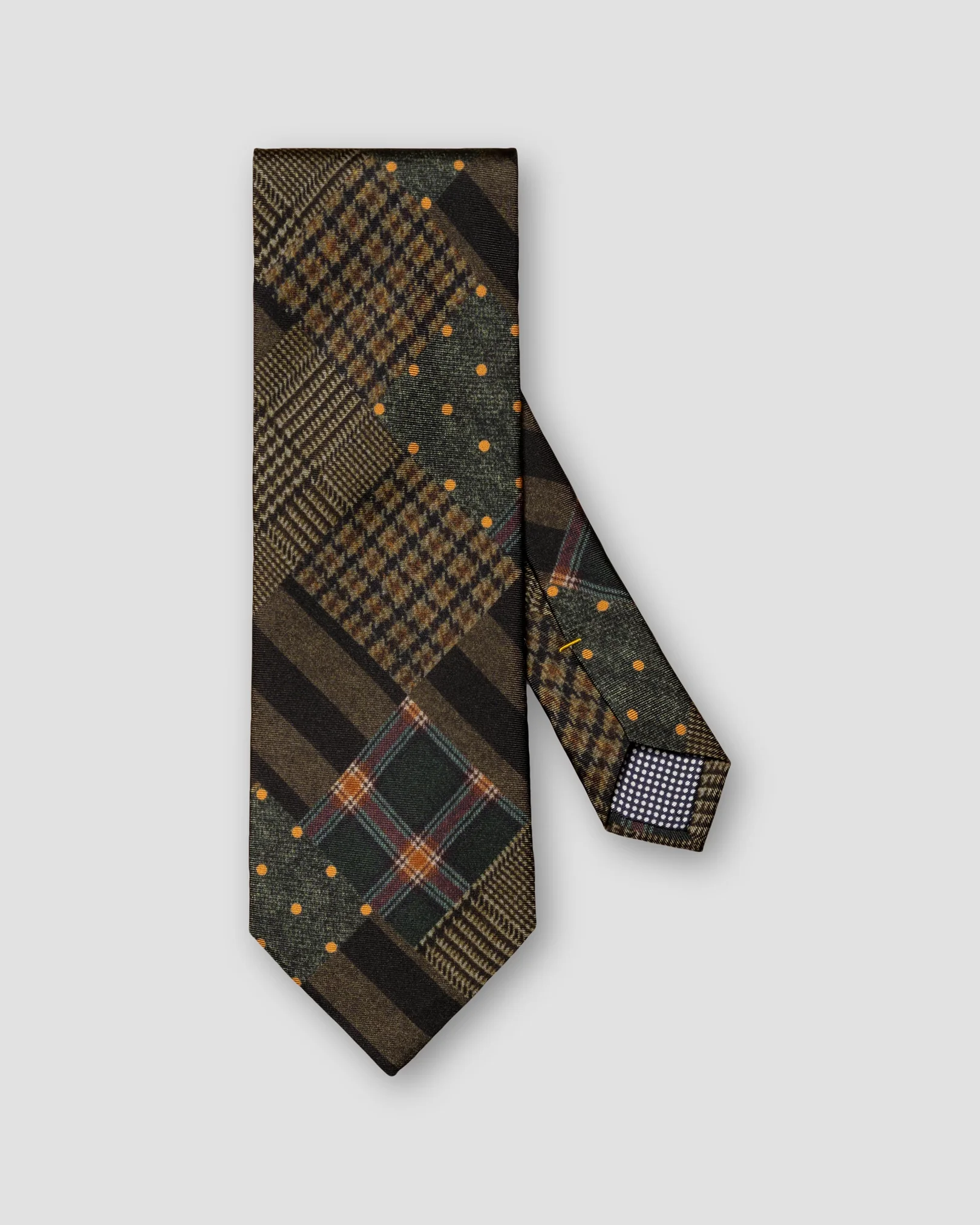 Eton - dark green patchwork tie