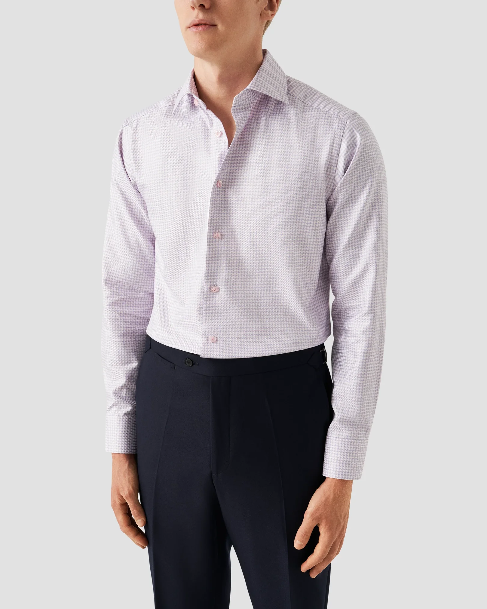Eton - pink king twill cutaway