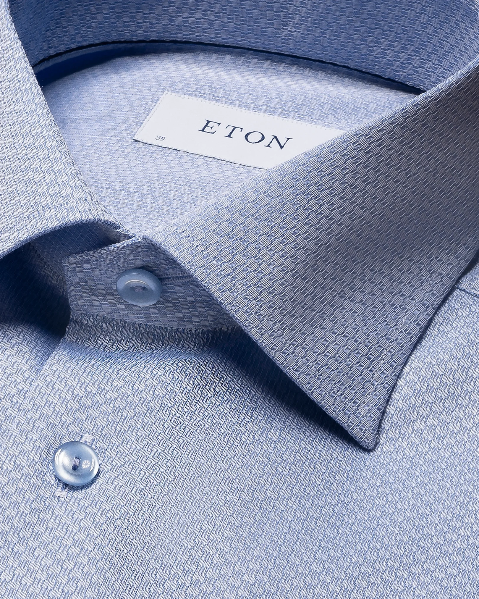 Eton - light blue twill diamond effect
