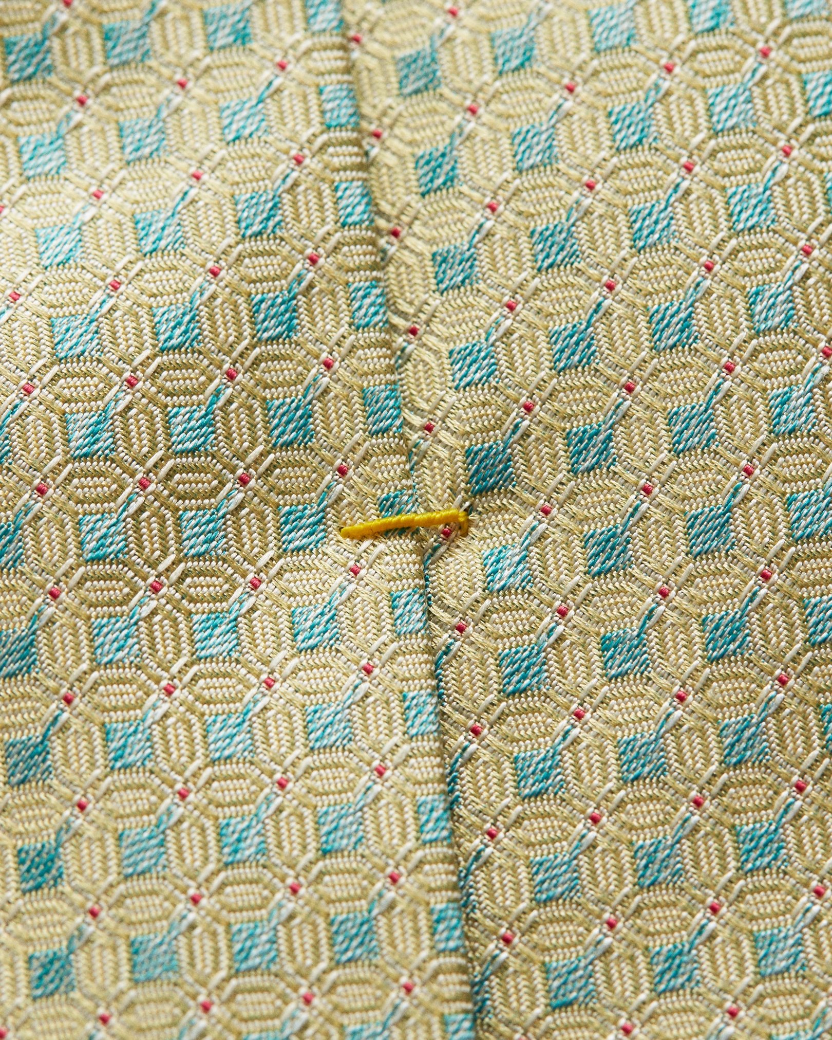 Eton - mint geometric block silk tie