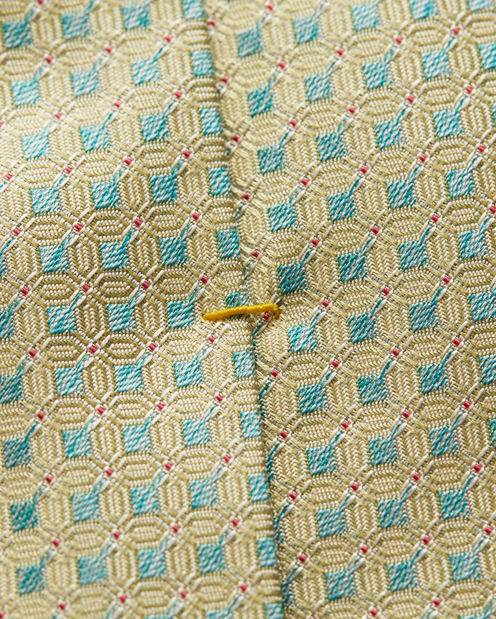 Eton - mint geometric block silk tie