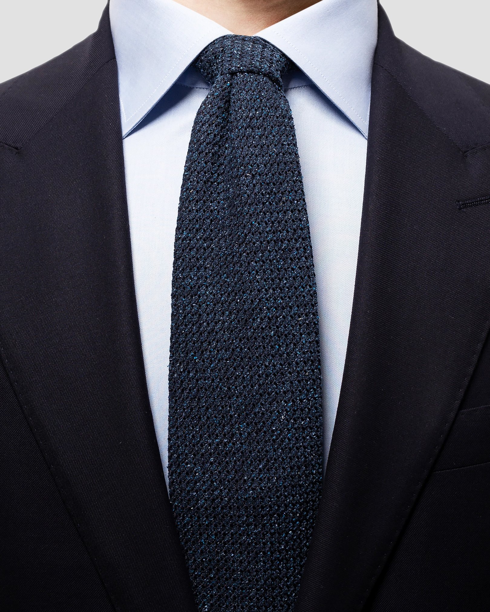 Eton - ocean blue grenadine tie