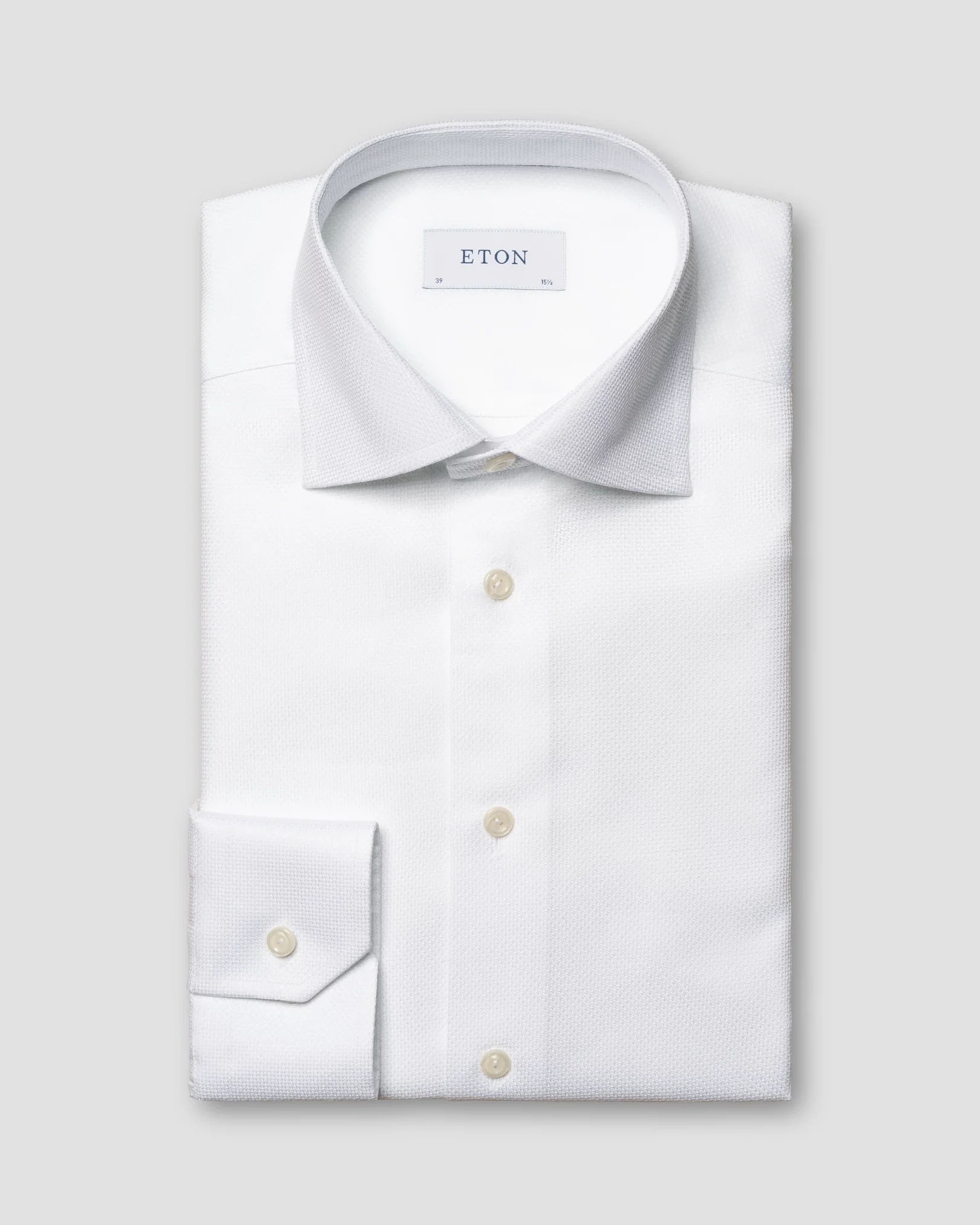 Eton - White Cotton & TENCEL™ Lyocell Stretch Shirt