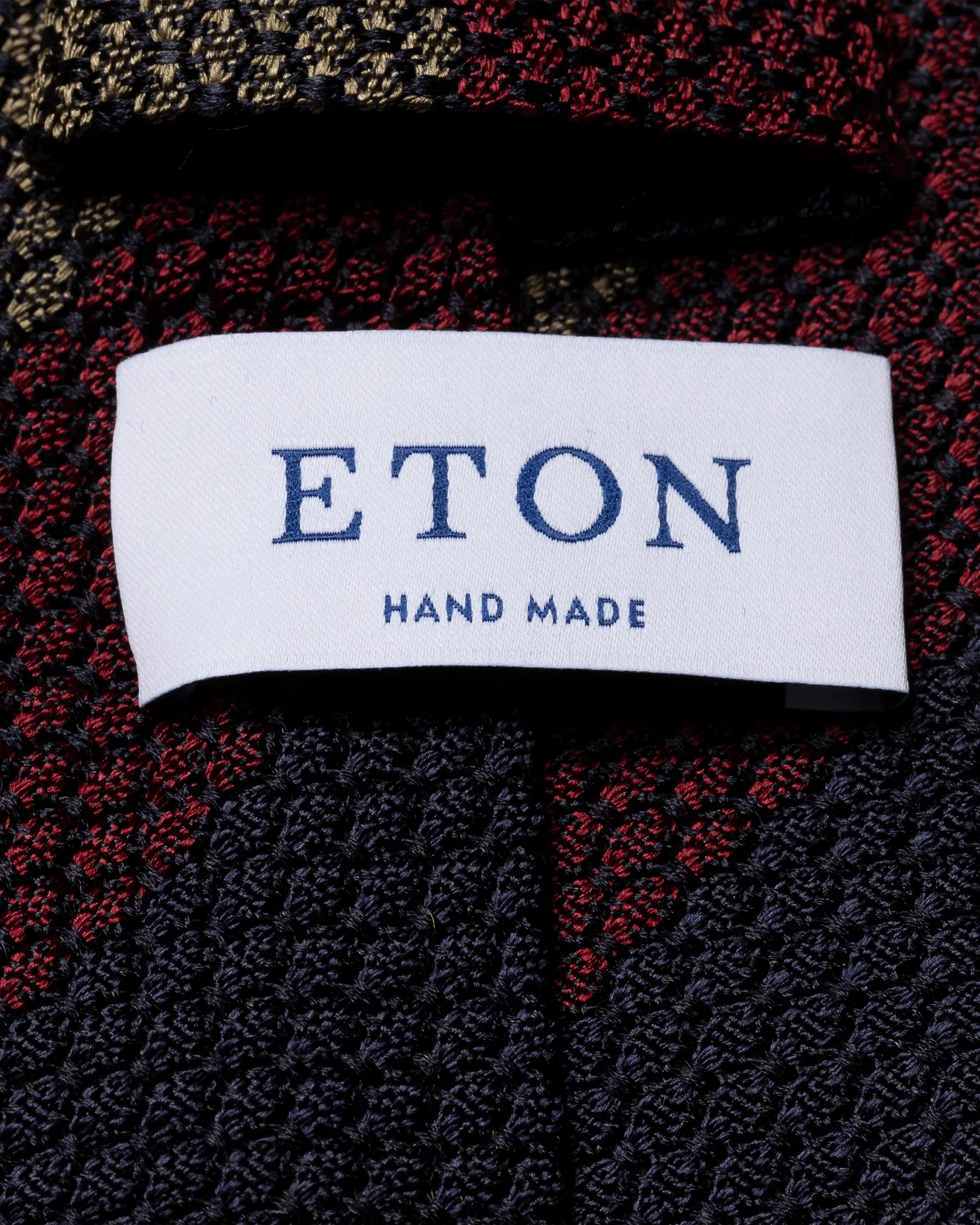 Eton - blue and brown grenadine tie