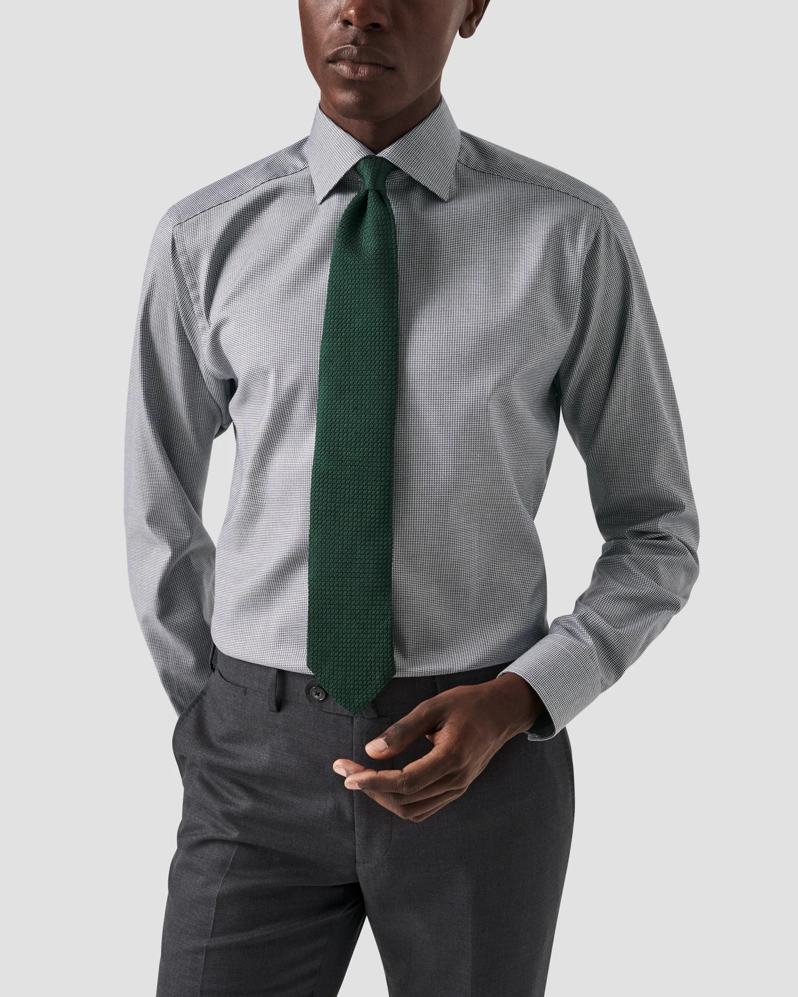 Eton - navy blue cotton and made to order