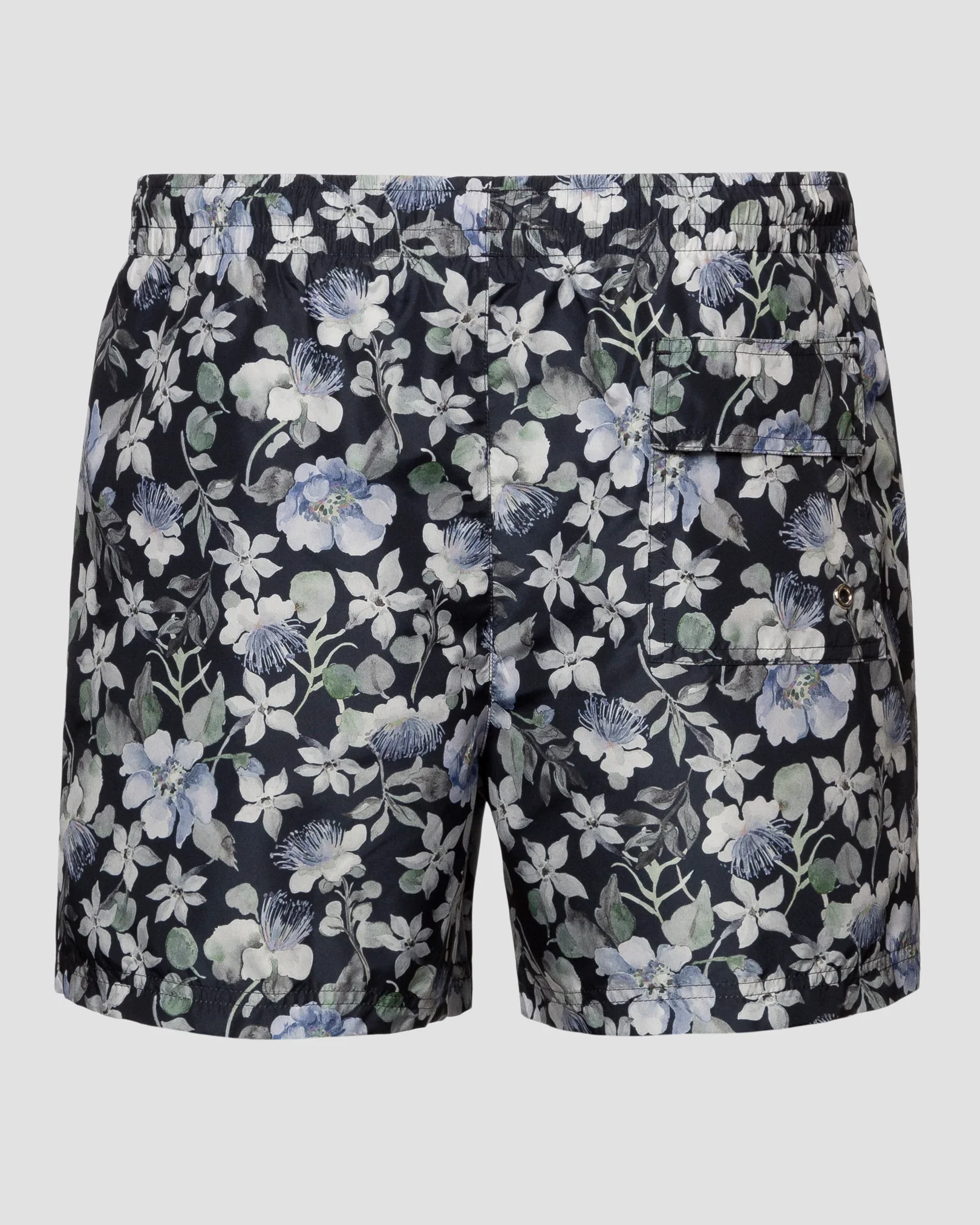 Eton - navy blue flower swim trunks