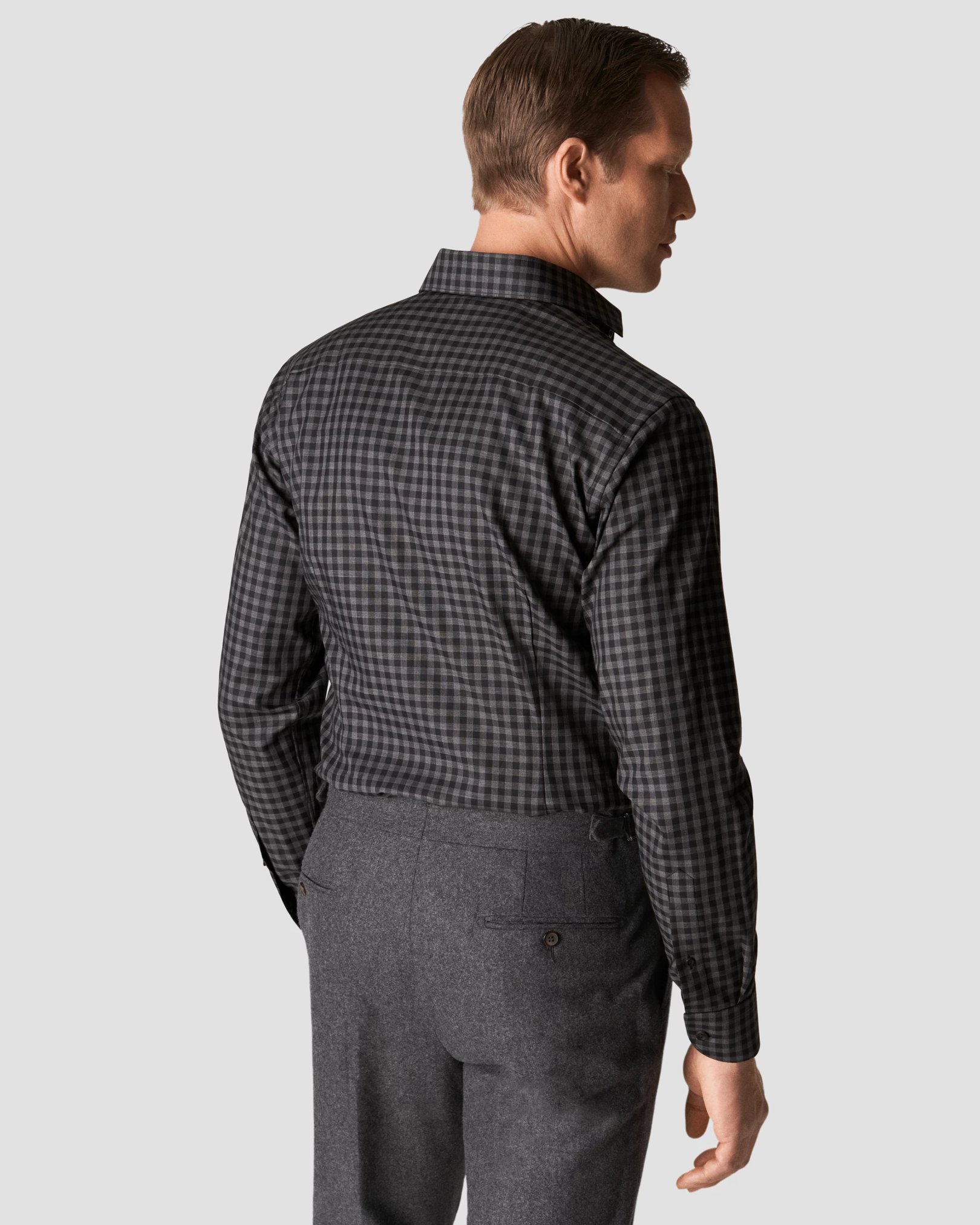 Eton - dark grey lightweight oxford
