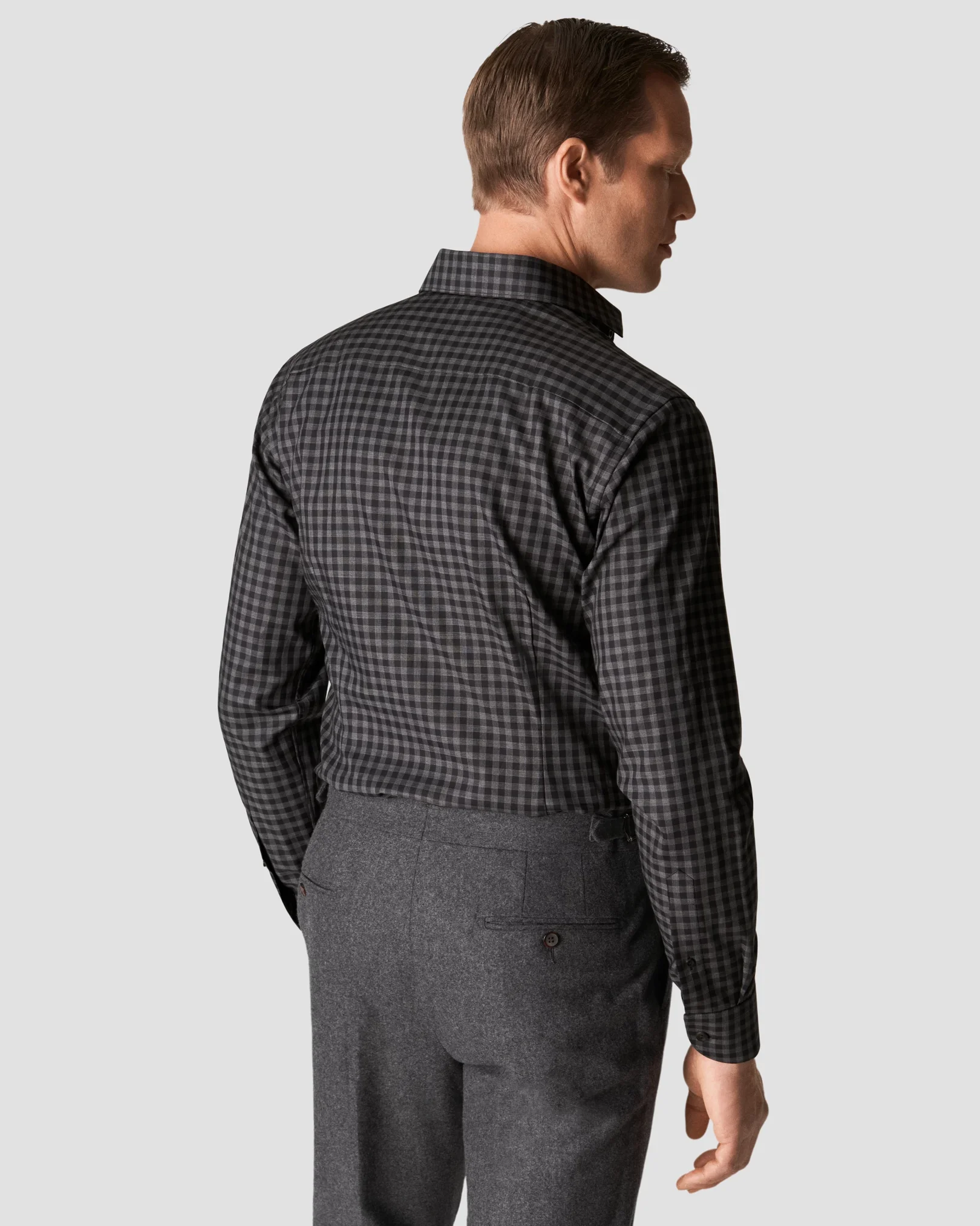 Eton - dark grey lightweight oxford