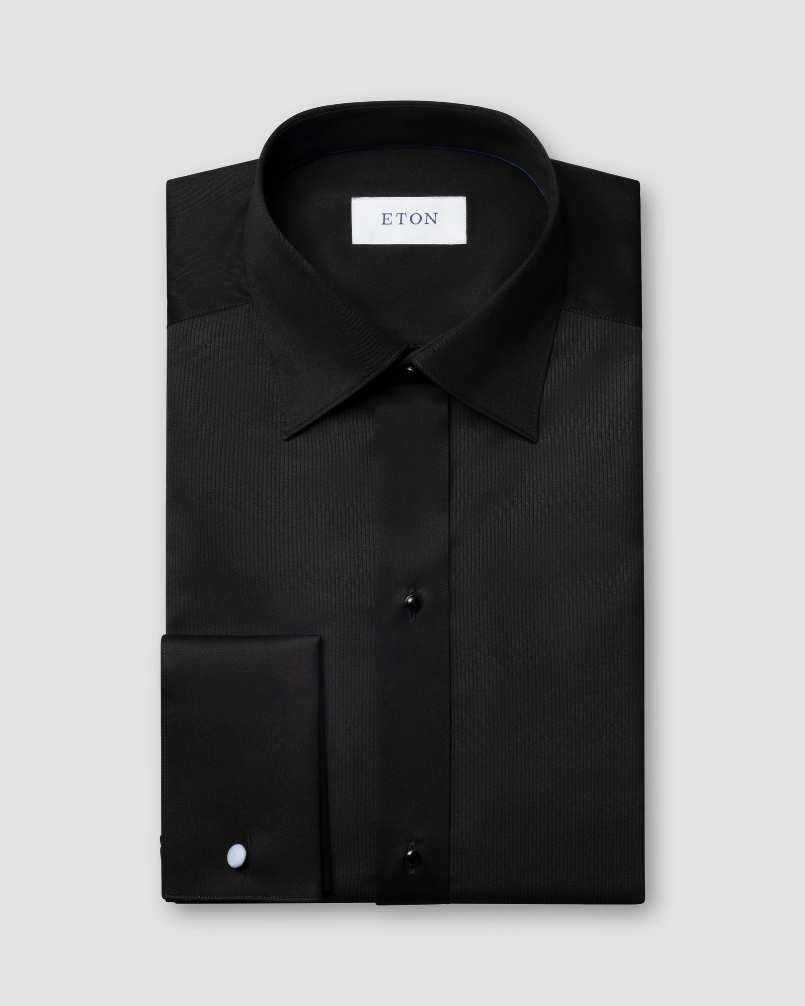 Eton - Black Fine Striped Bib Tuxedo Shirt