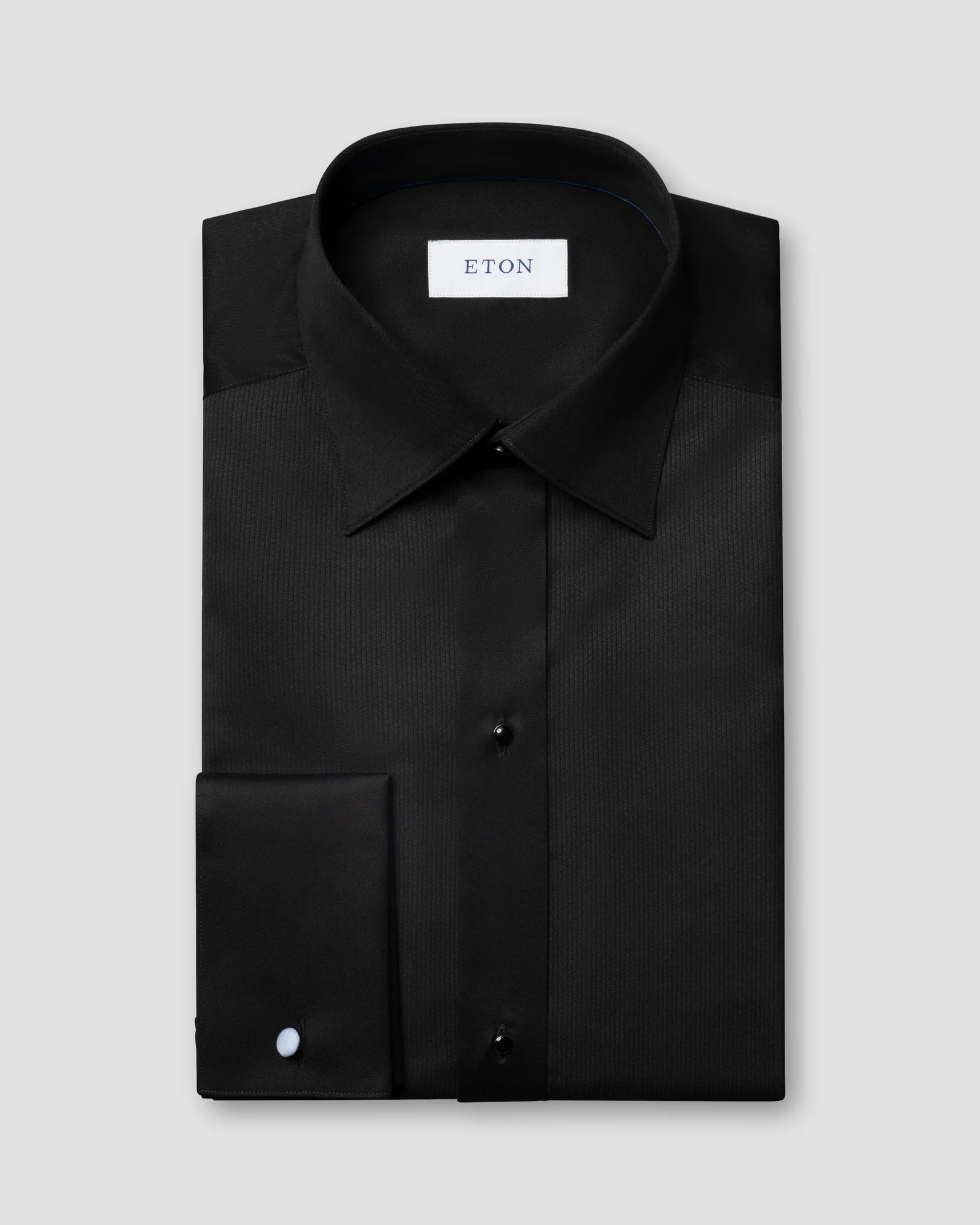 Eton - Black Fine Striped Bib Tuxedo Shirt