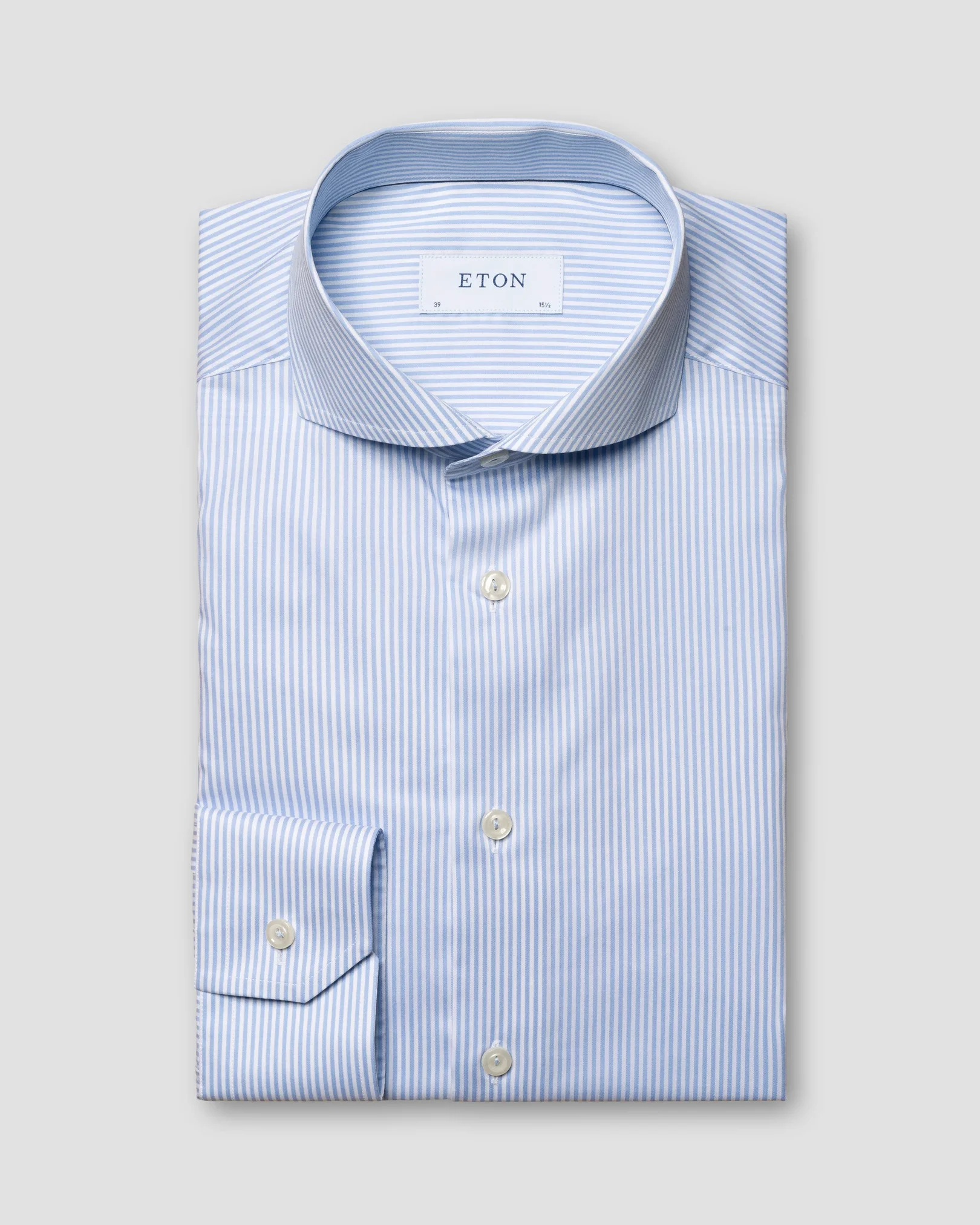 Eton - light blue twill extreme cutaway