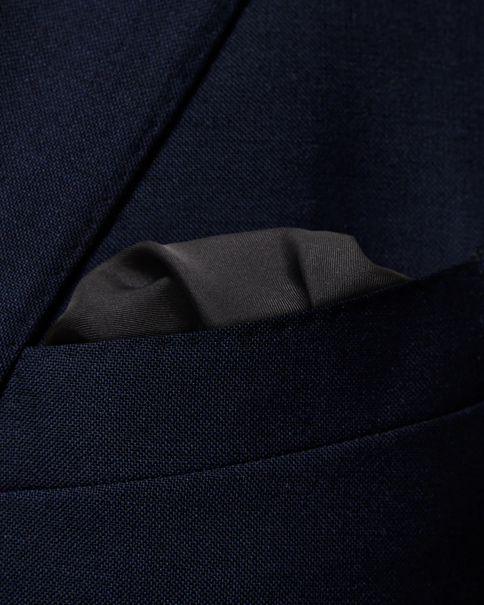 Eton - black silk pocket square