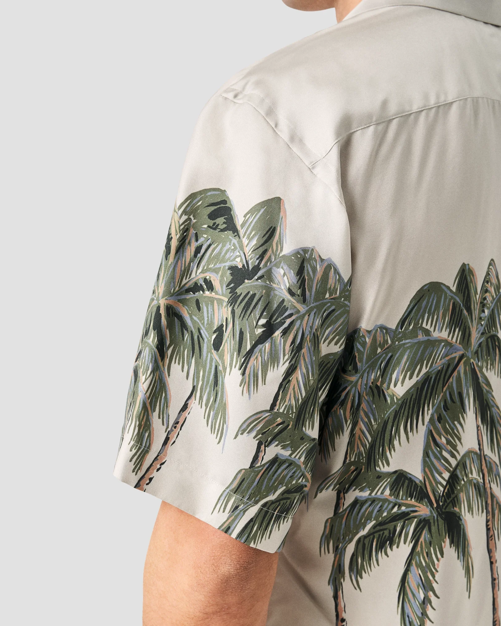 Eton - light green palm tree resort shirt