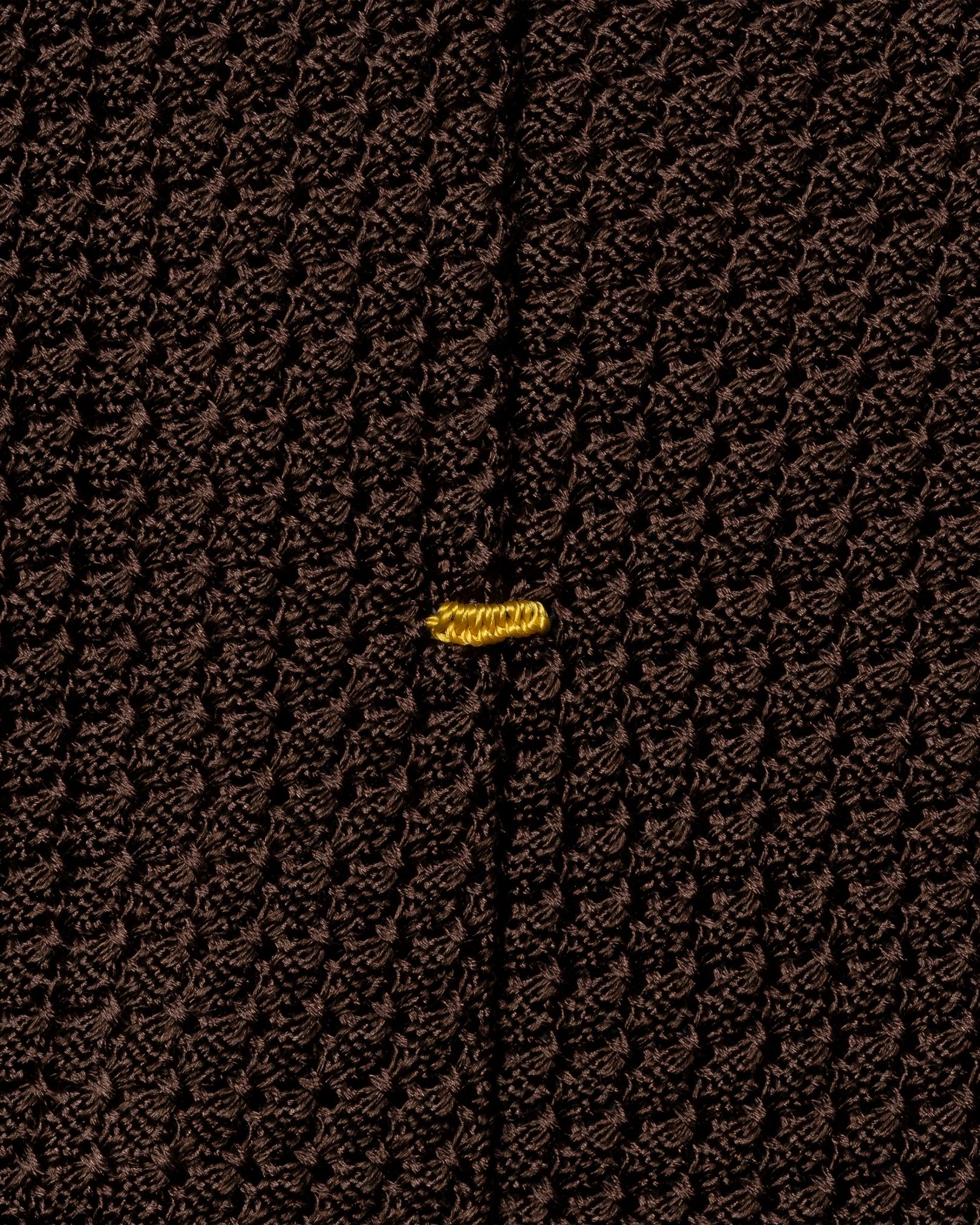 Eton - solid brown grenadine tie