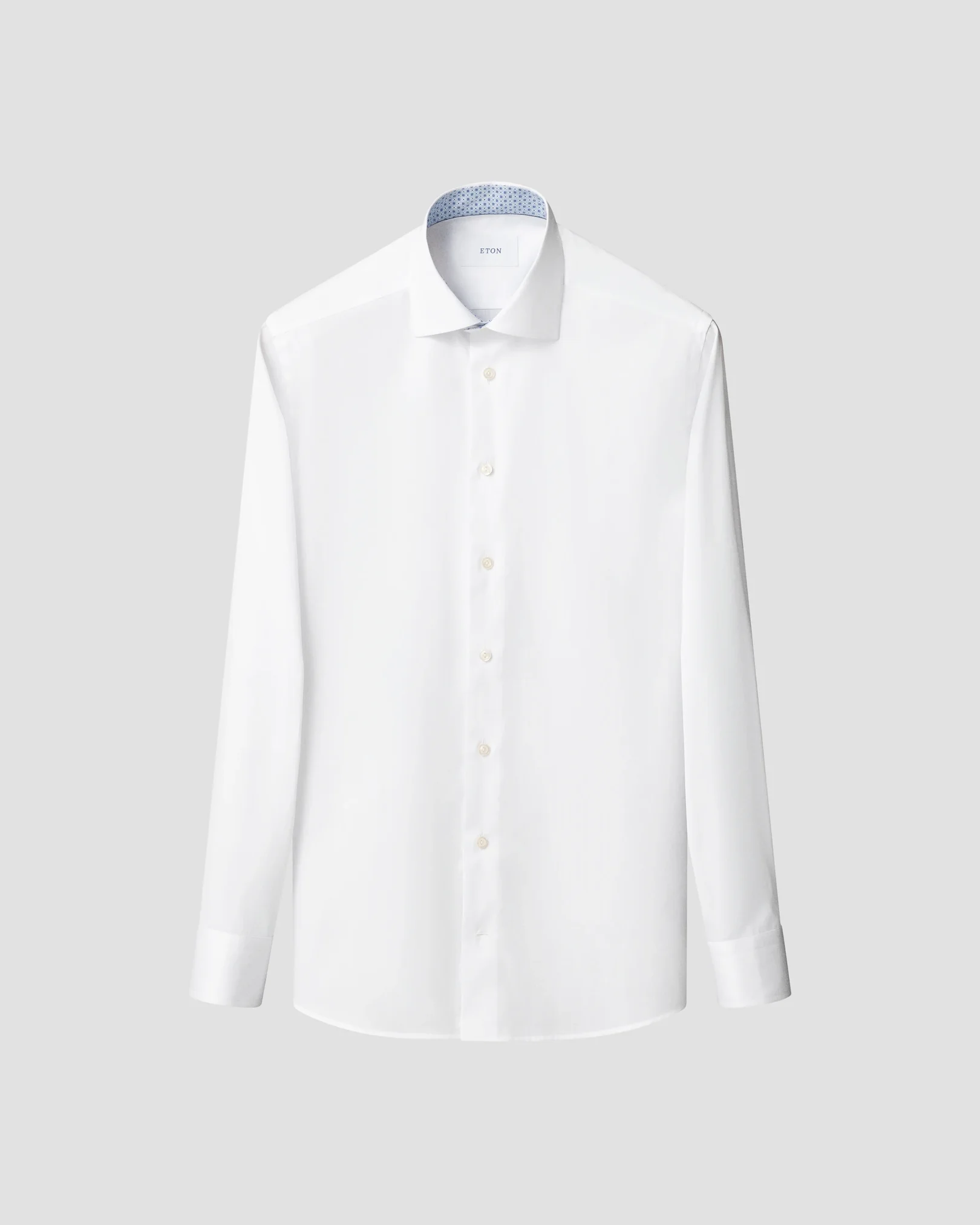 Eton - white signature twill geometric effect shirt