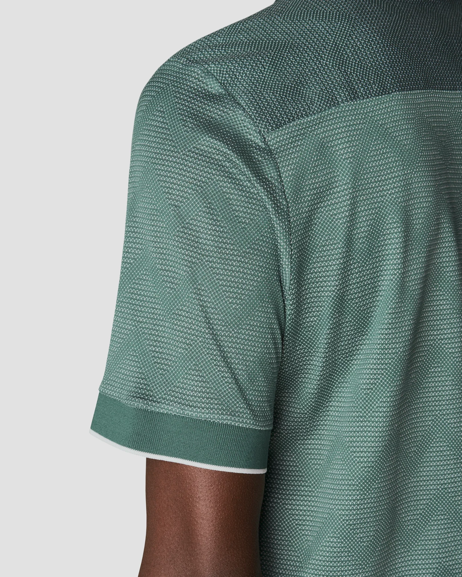 Eton - mid green knit jacquard knit
