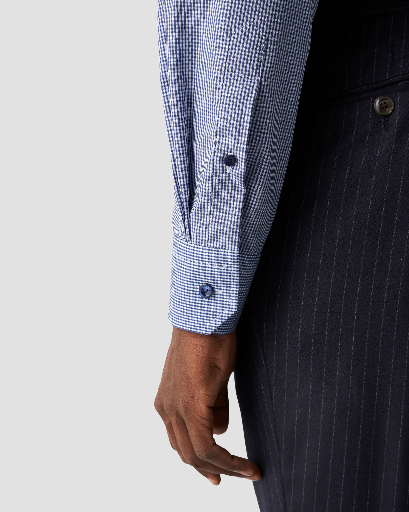 Eton - mid blue poplin cut away single contemporary