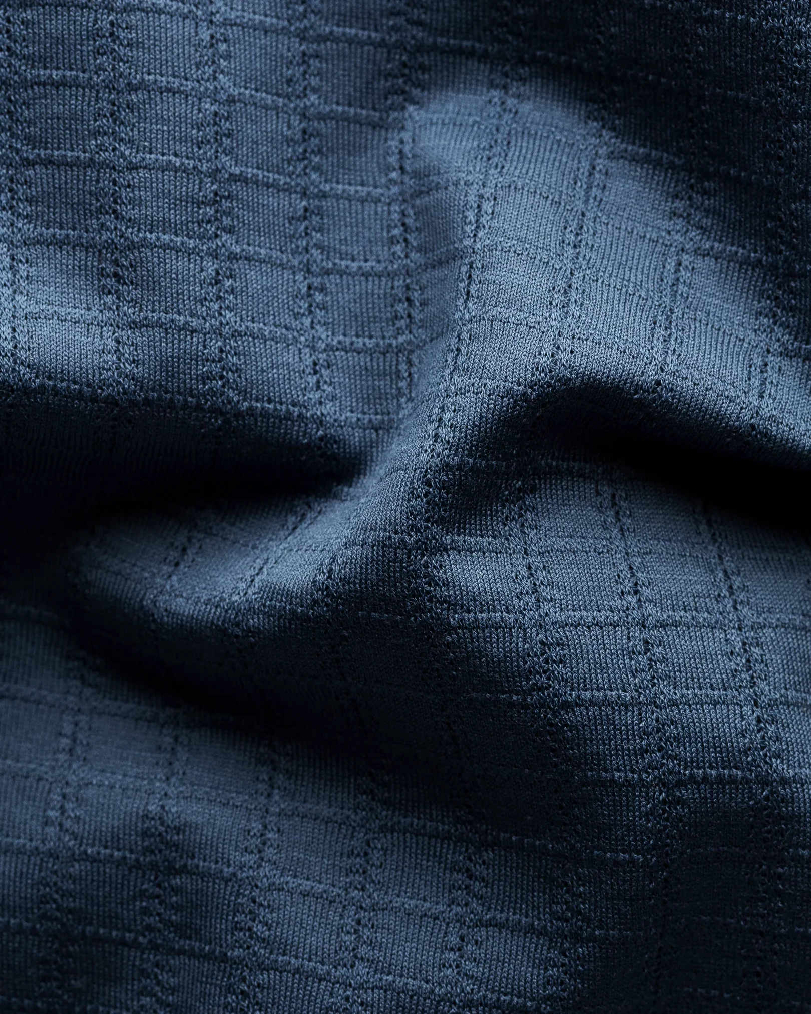 Eton - dark blue jacquard knit