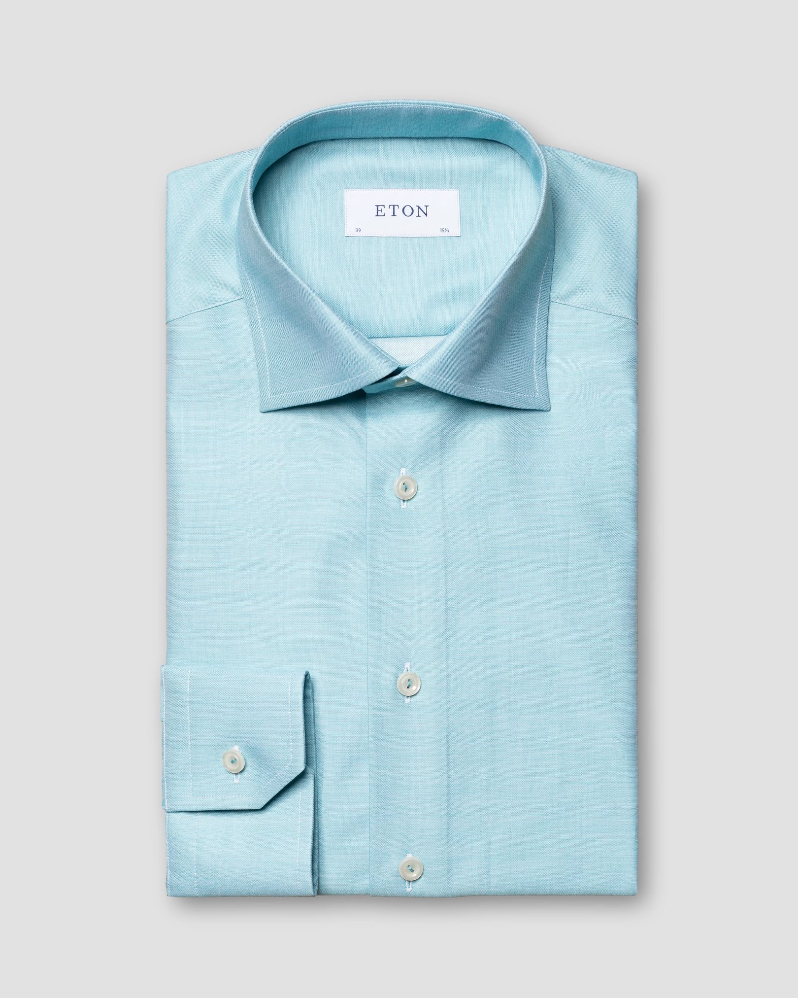 Eton - light green signature twill cutaway