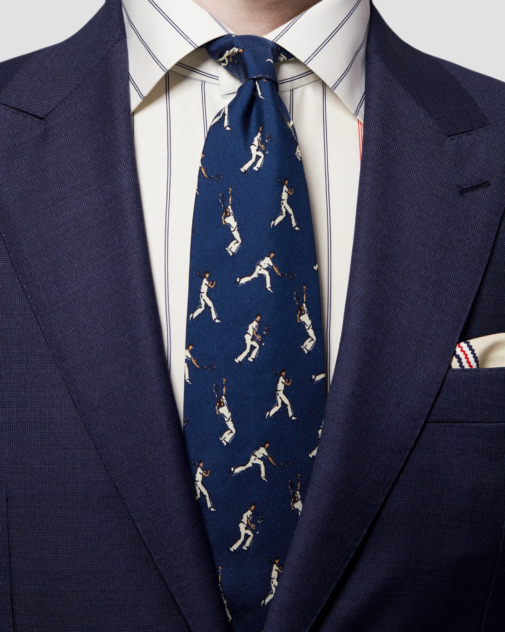 Eton - navy blue bedminton tie