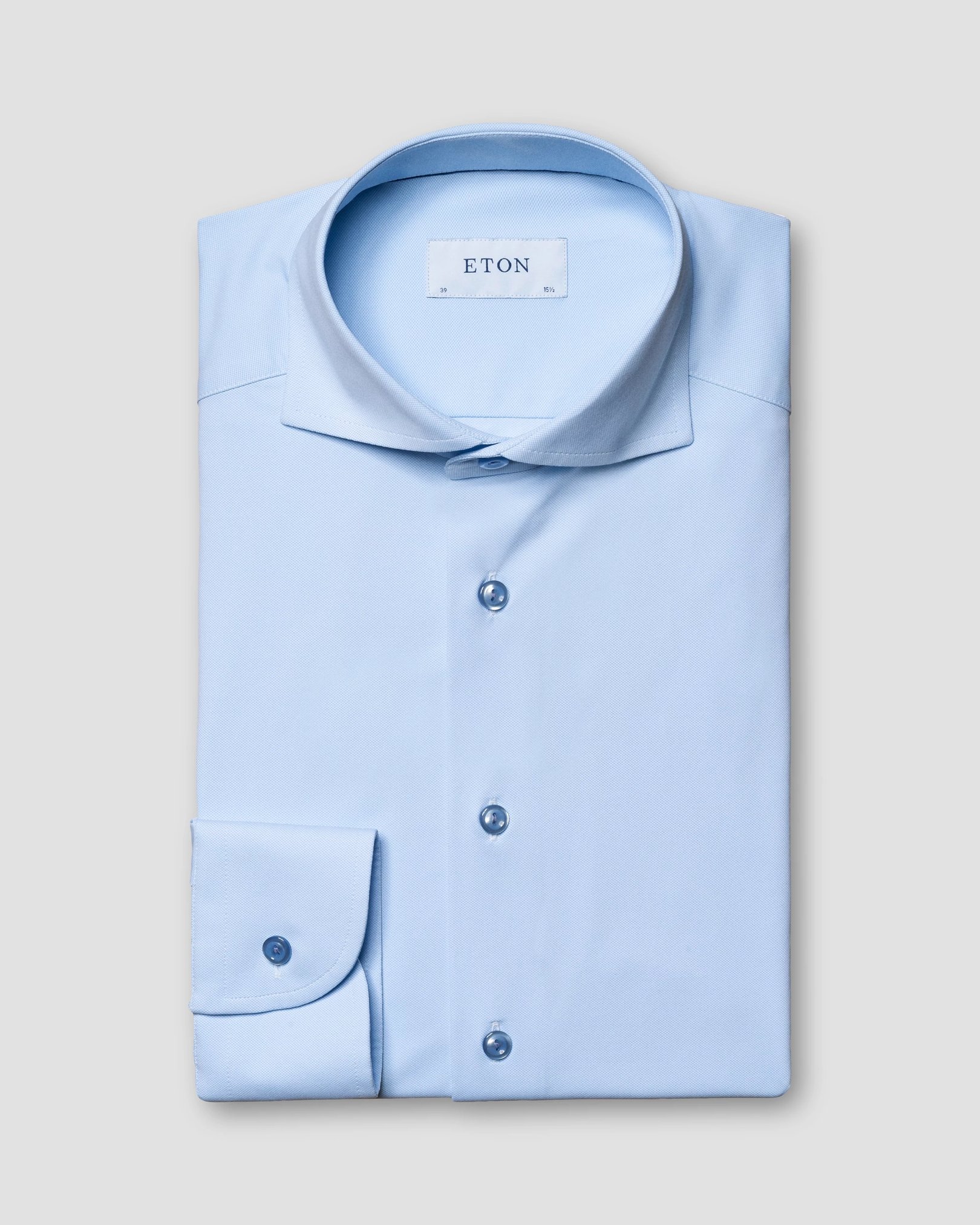 Eton - solid light blue four way stretch