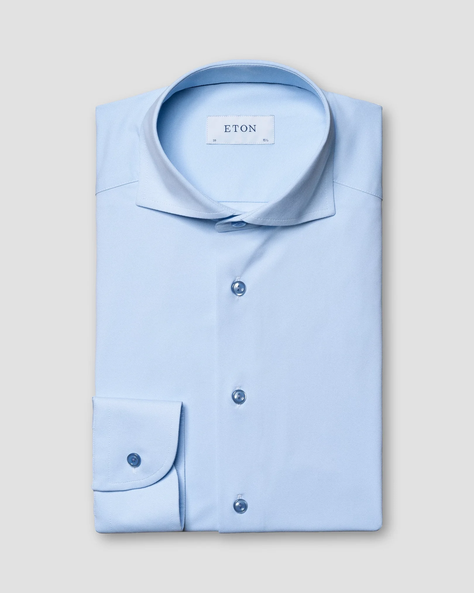 Eton - solid light blue four way stretch