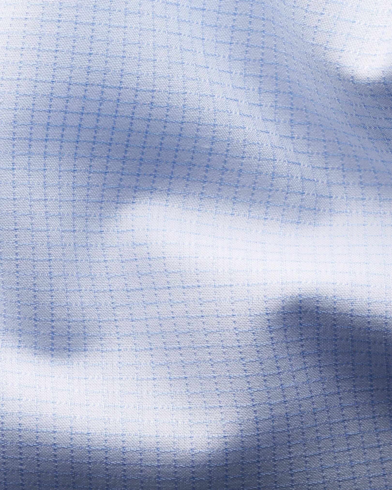 Eton - light blue checked shirt navy details