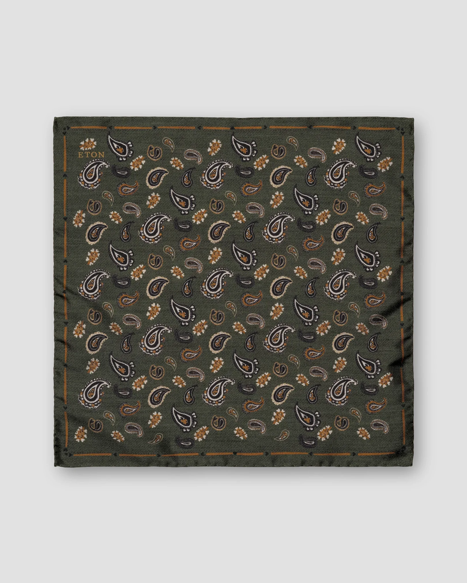 Eton - green pocket square