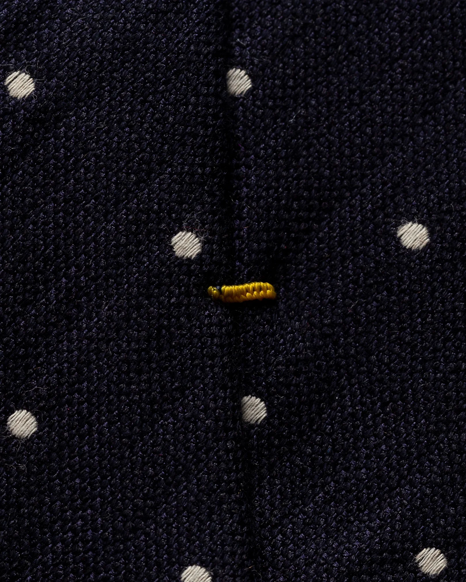 Eton - blue polka dot silk cotton tie