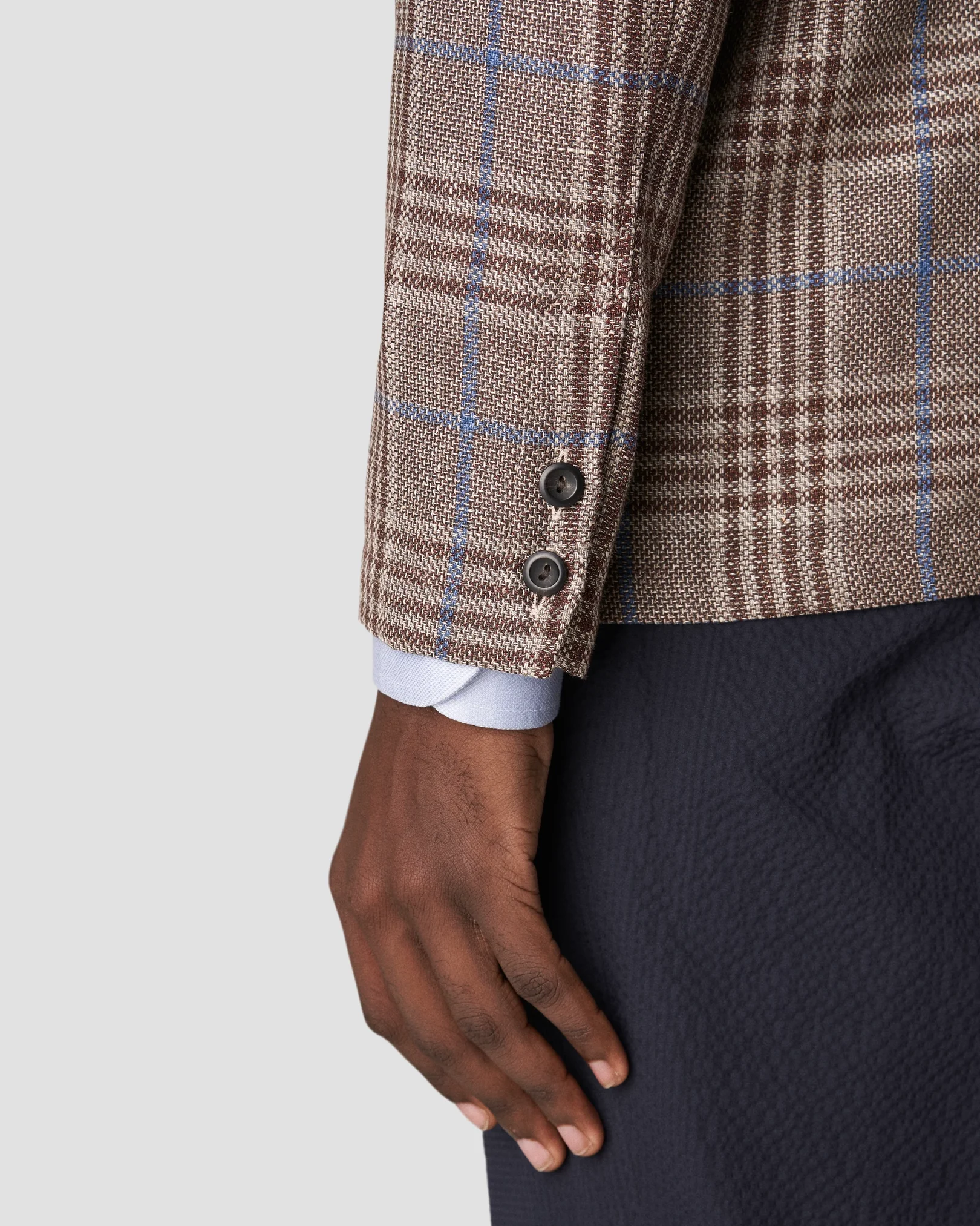 Eton - brown hopsack overshirt