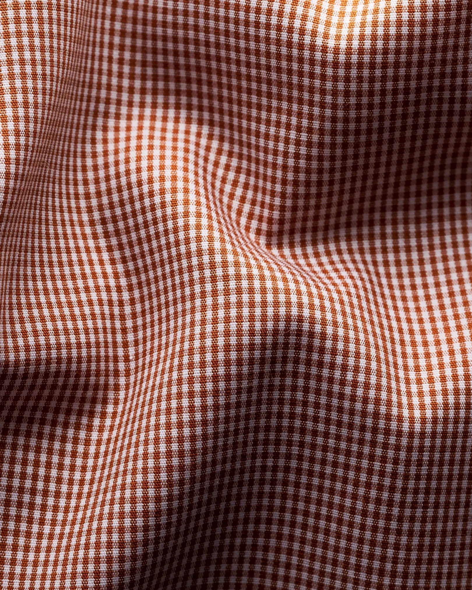 Eton - brown mini gingham poplin shirt