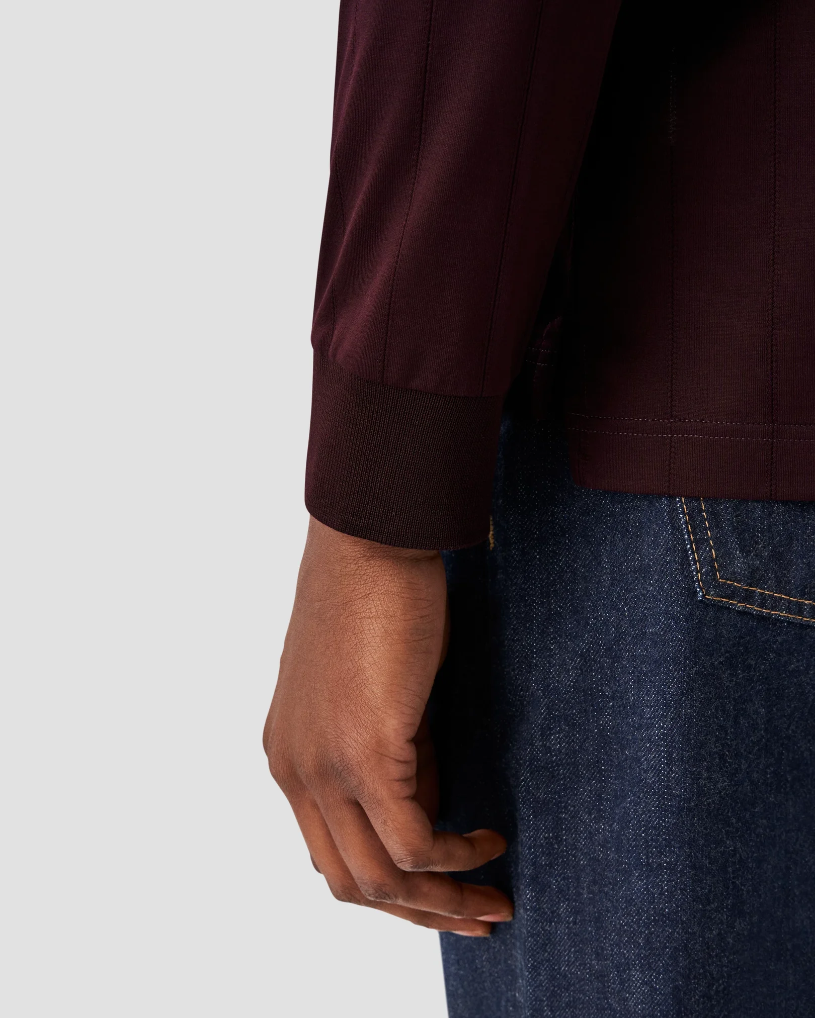 Eton - dark purple knitted jersey long sleeve