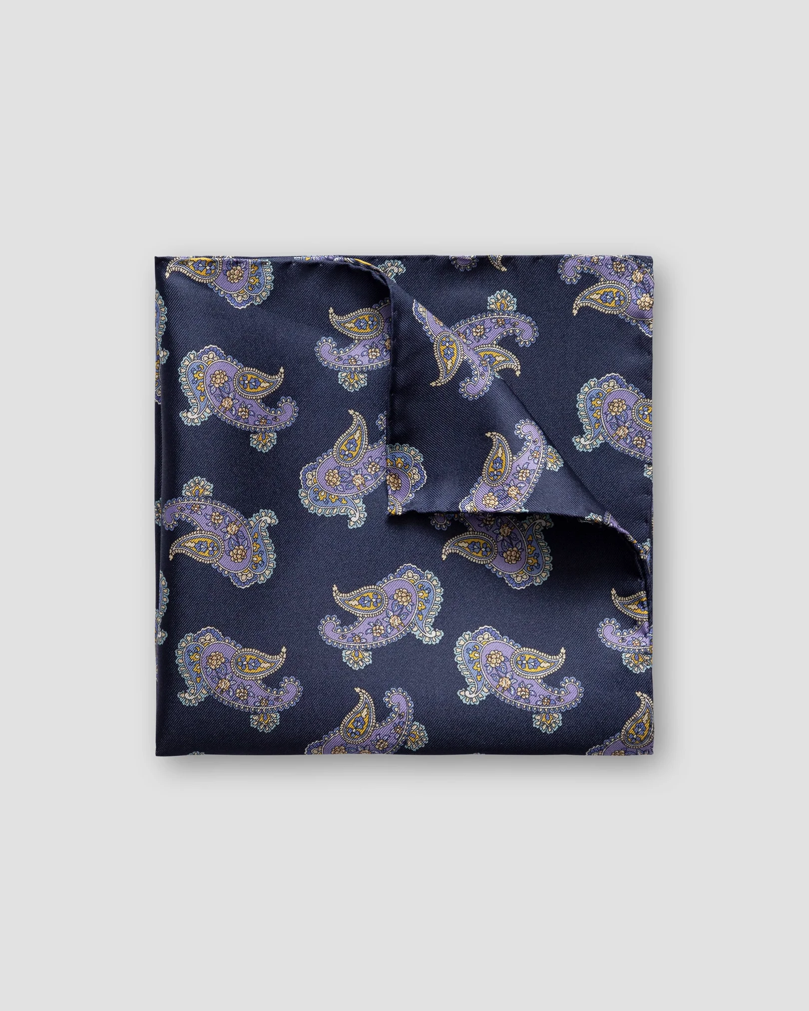 Eton - navy blue smart silk pocket square
