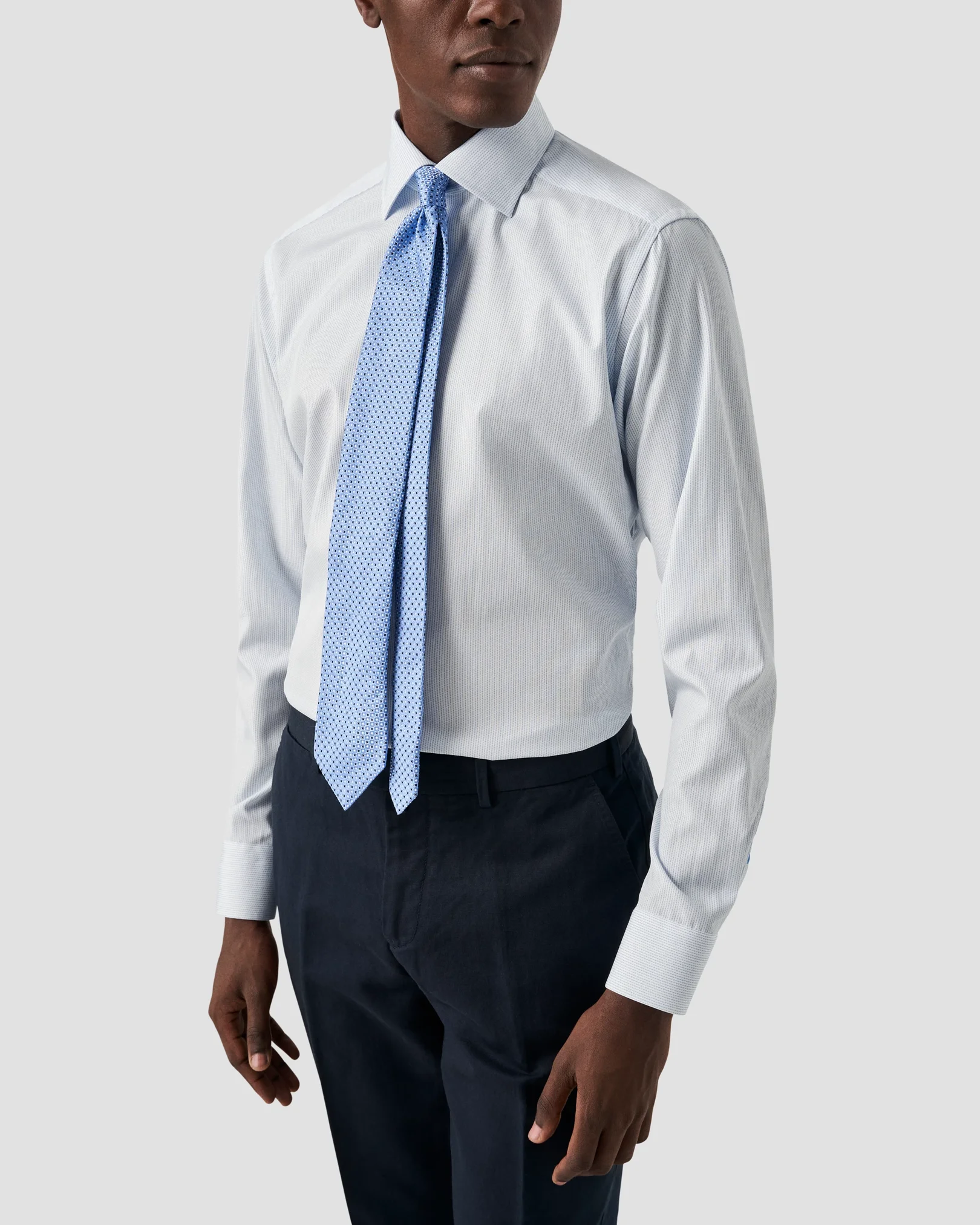 Eton - micro printed poplin shirt