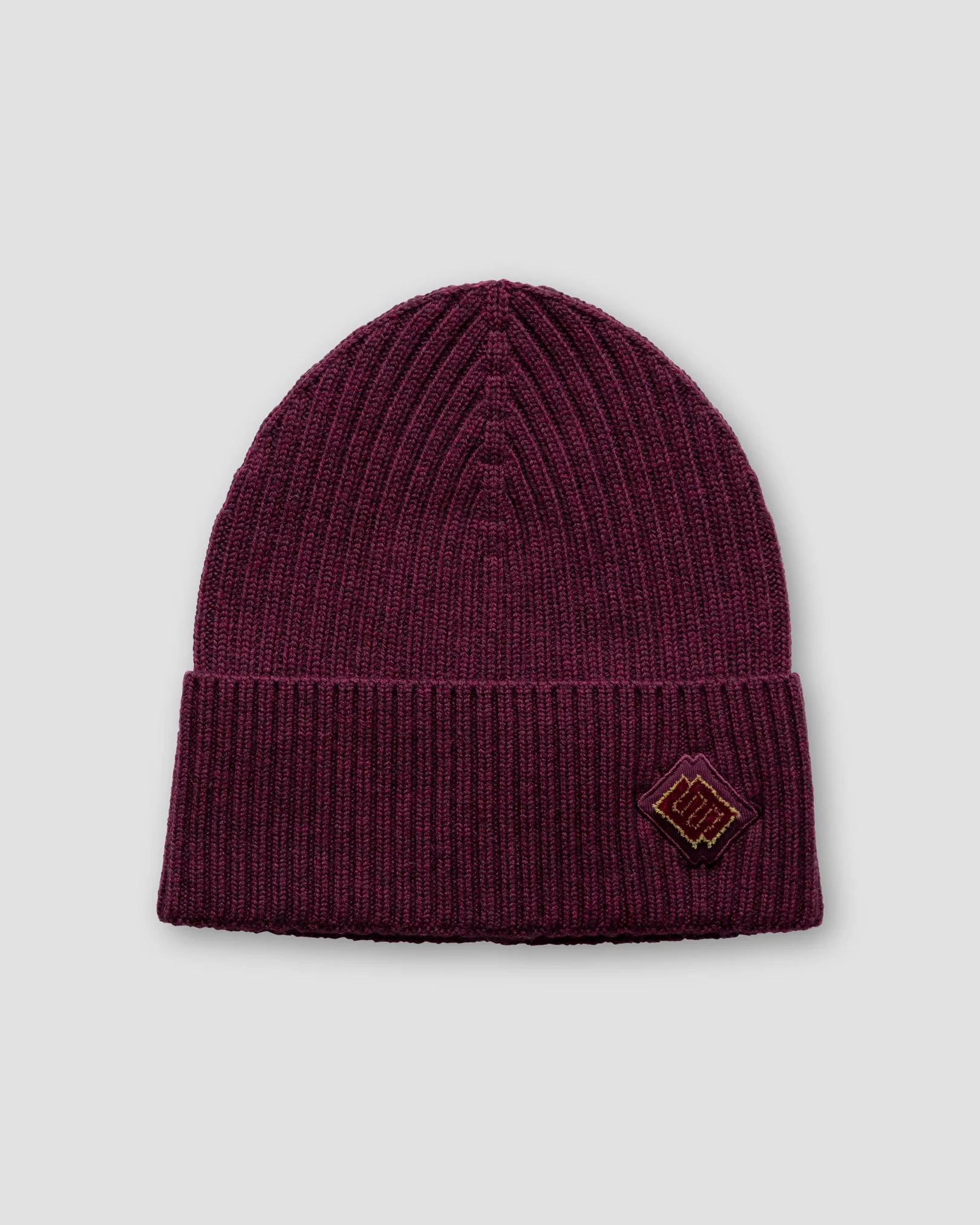 Eton - burgundy merino wool beanie