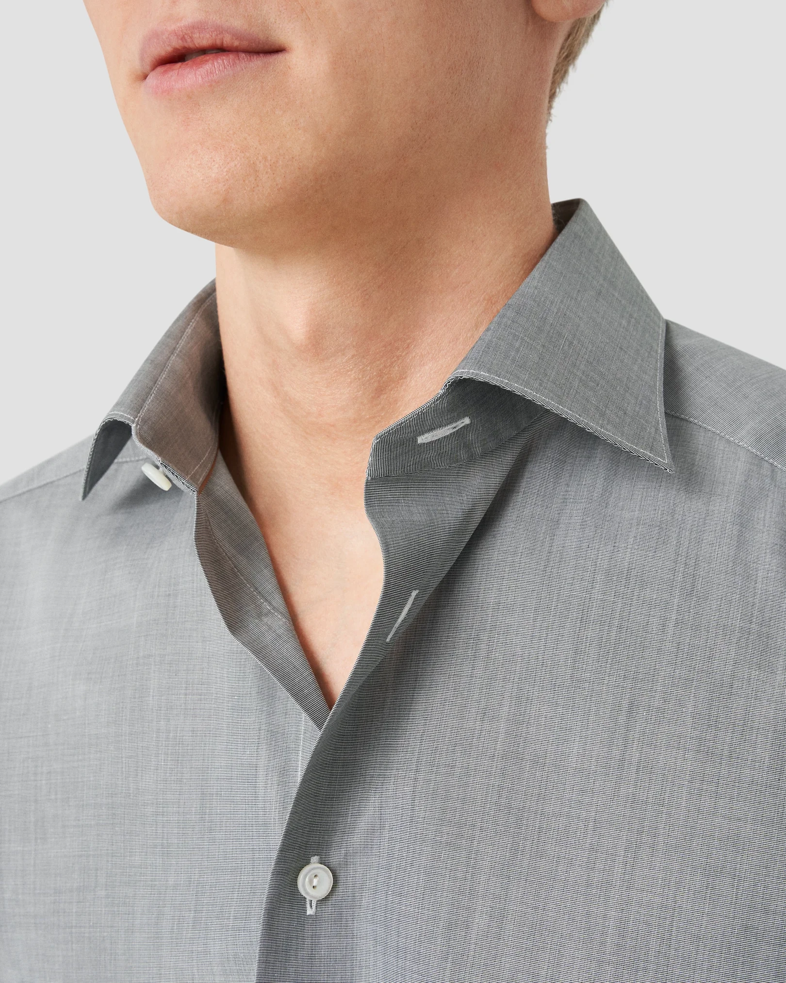 Eton - dark green fine poplin
