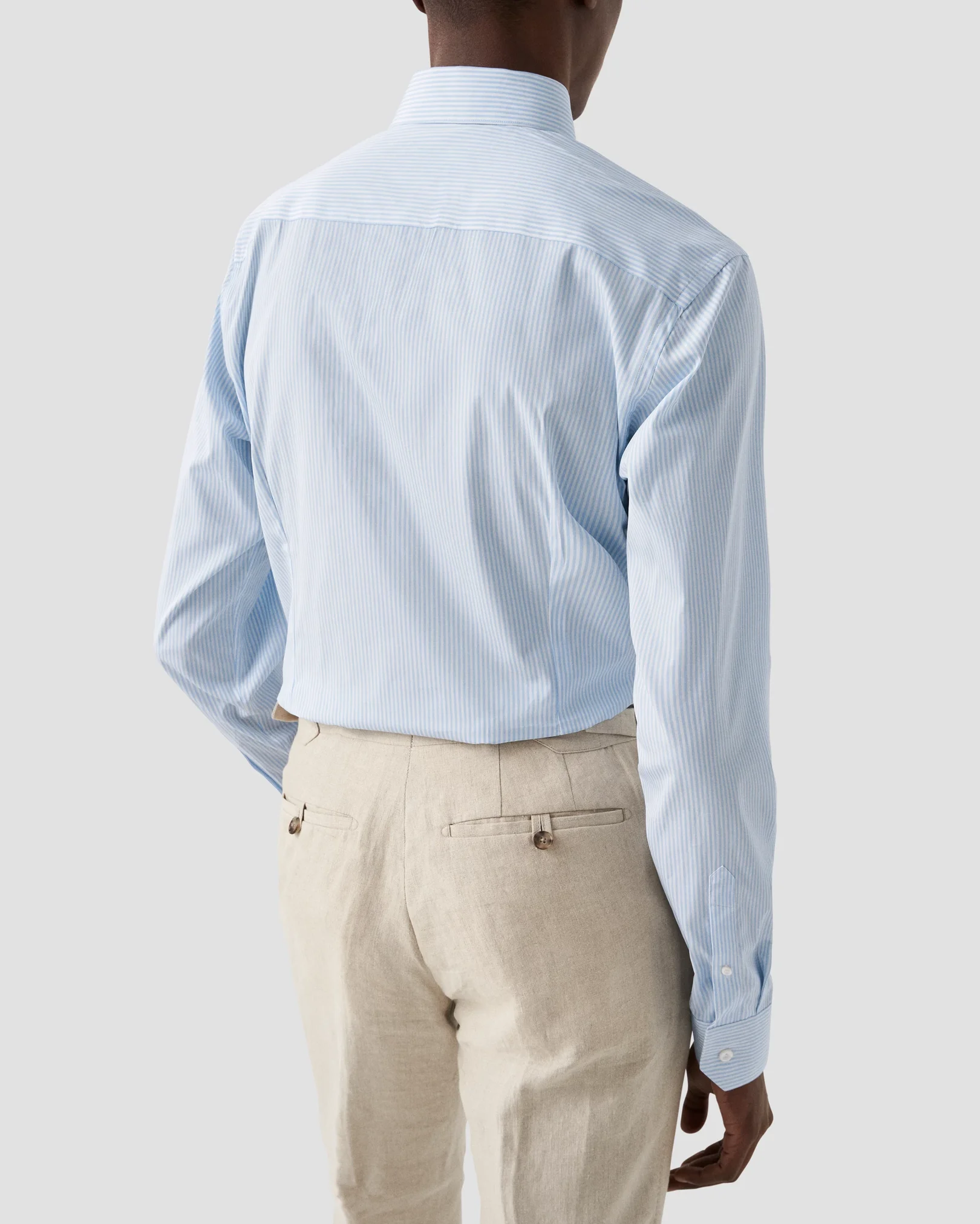 Eton - elevated striped poplin shirt