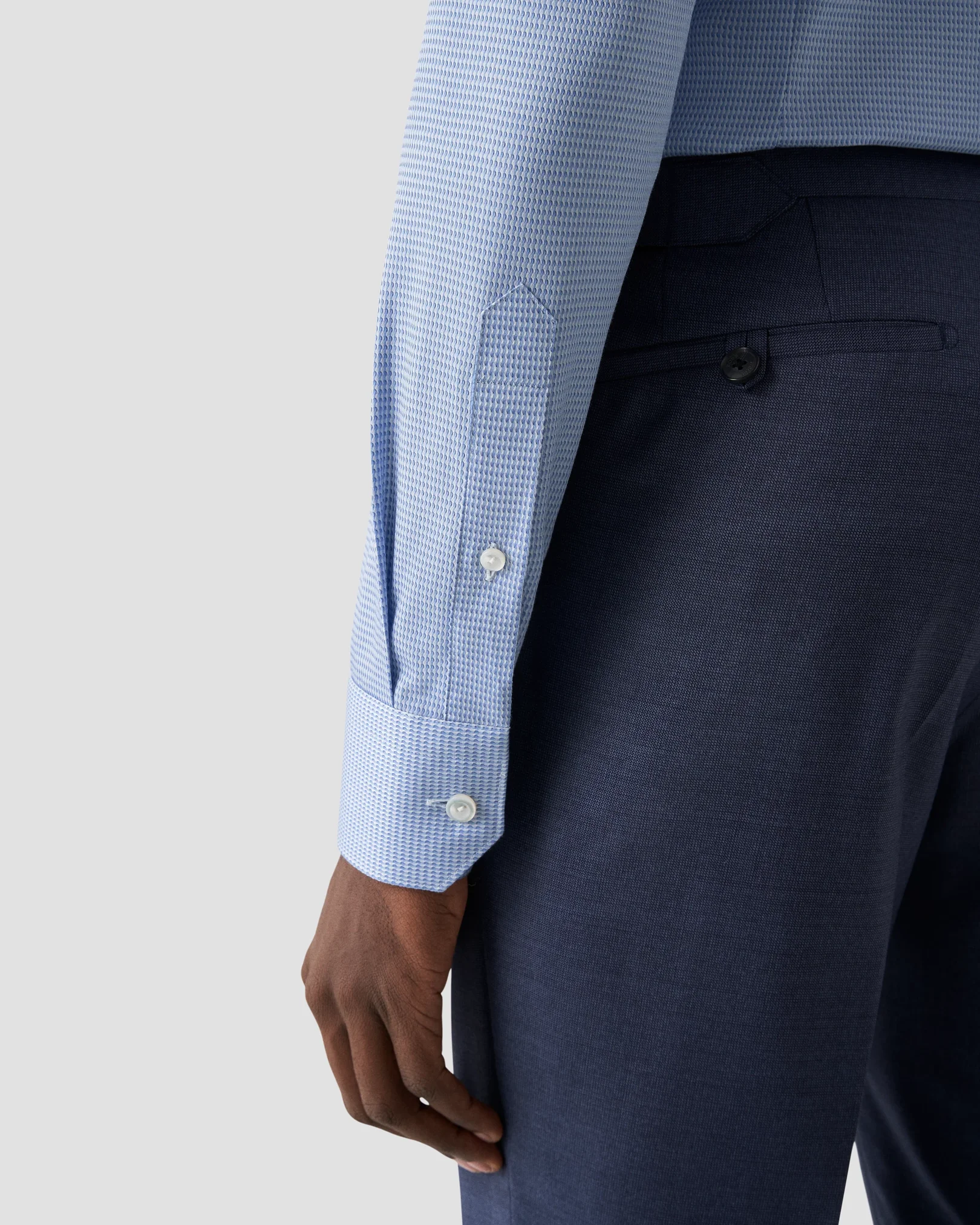 Eton - light blue elevated piquet