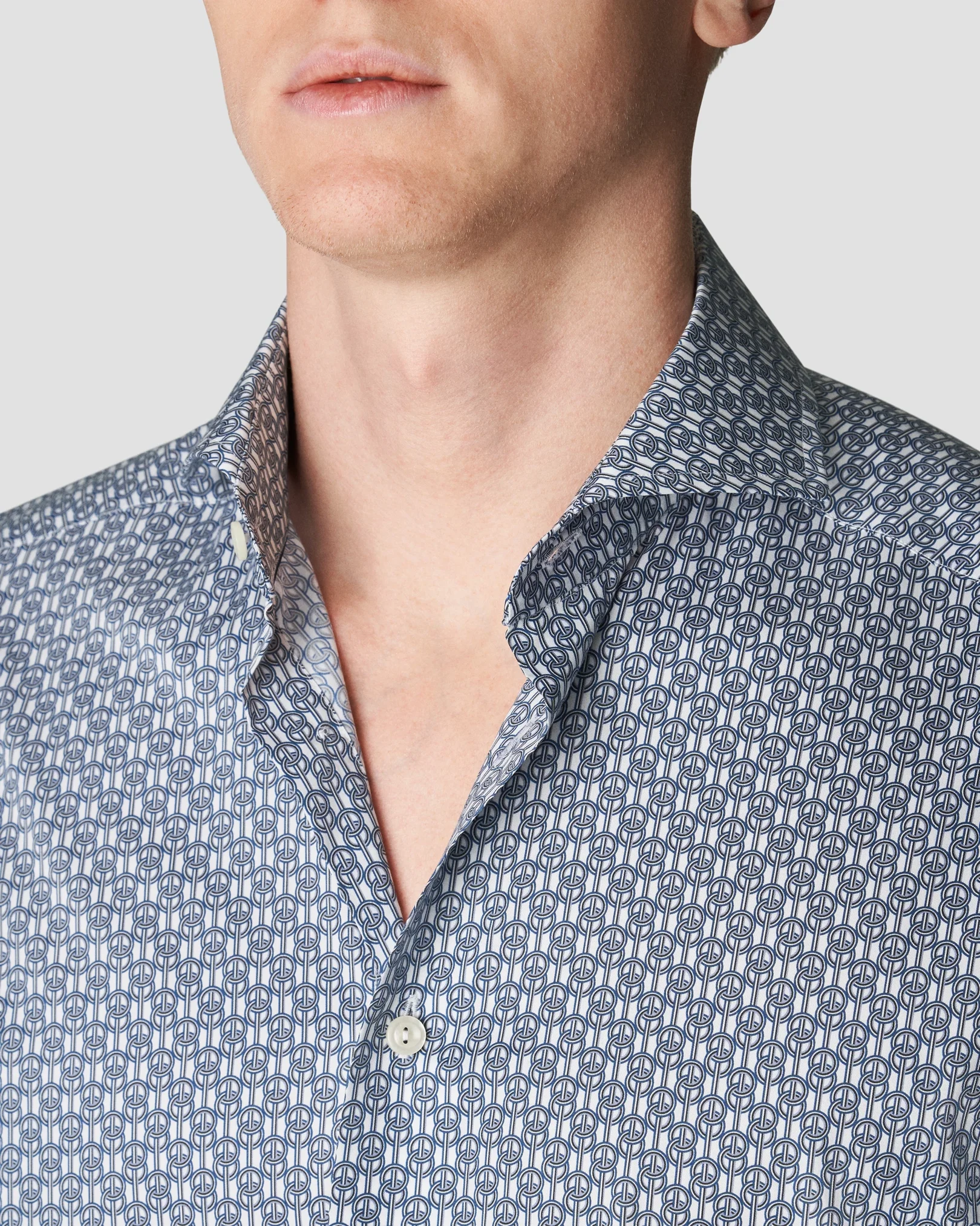 Eton - dark blue fine twill shirt