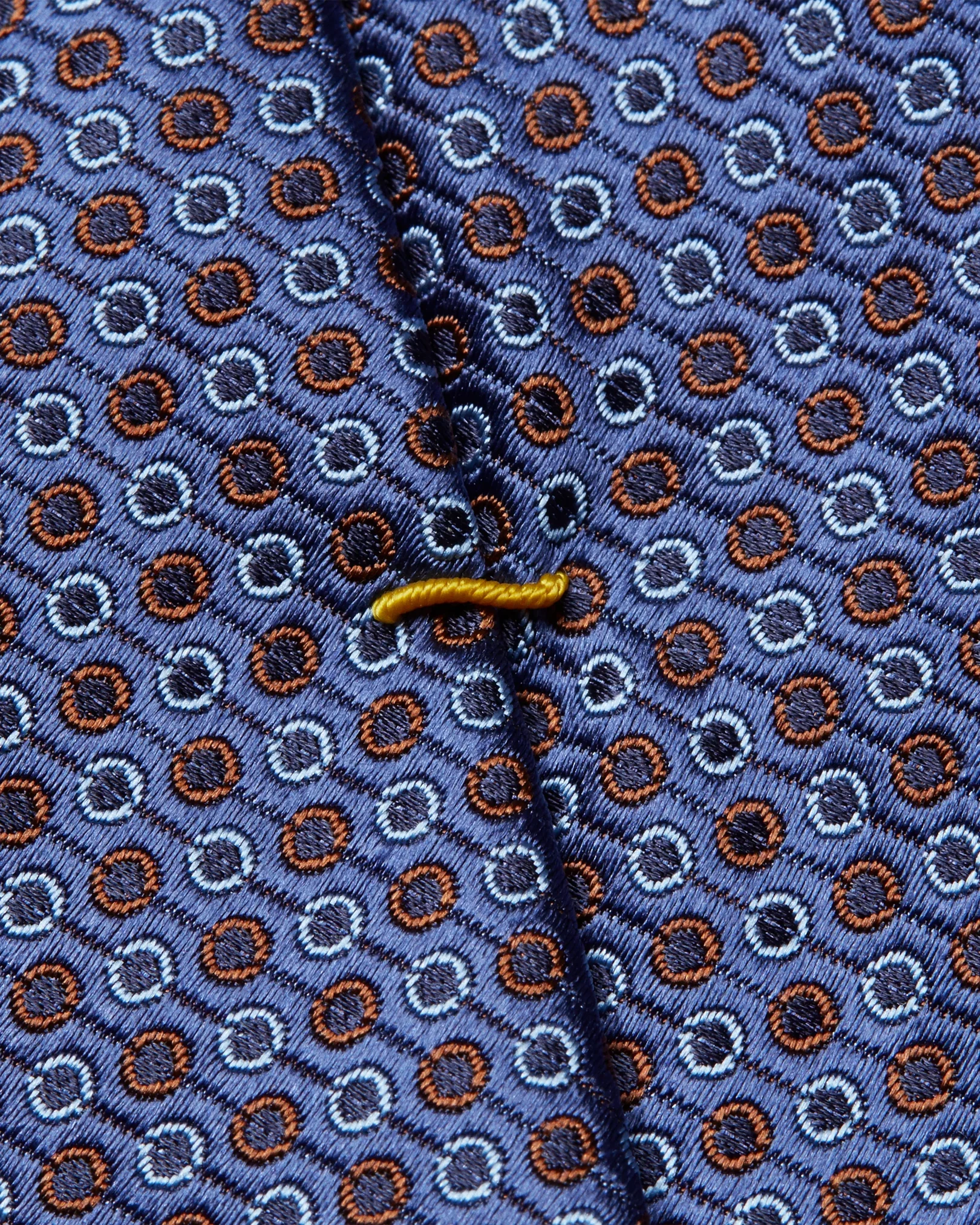 Eton - orange blue dots silk tie