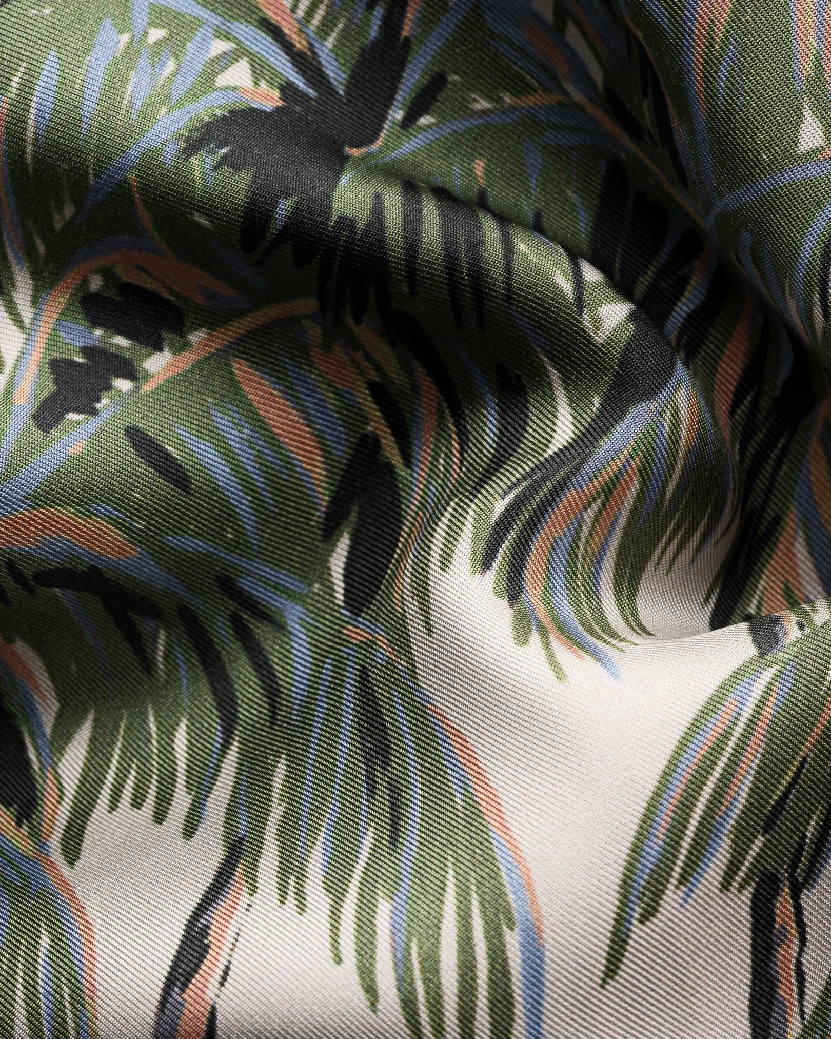 Eton - light green palm tree resort shirt