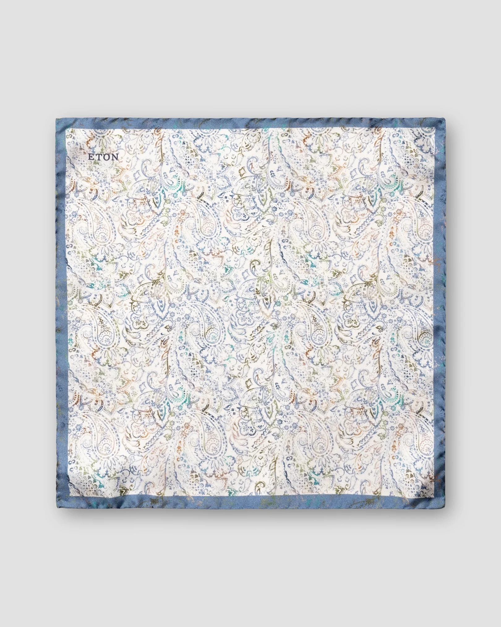 Eton - white paisley pocket square