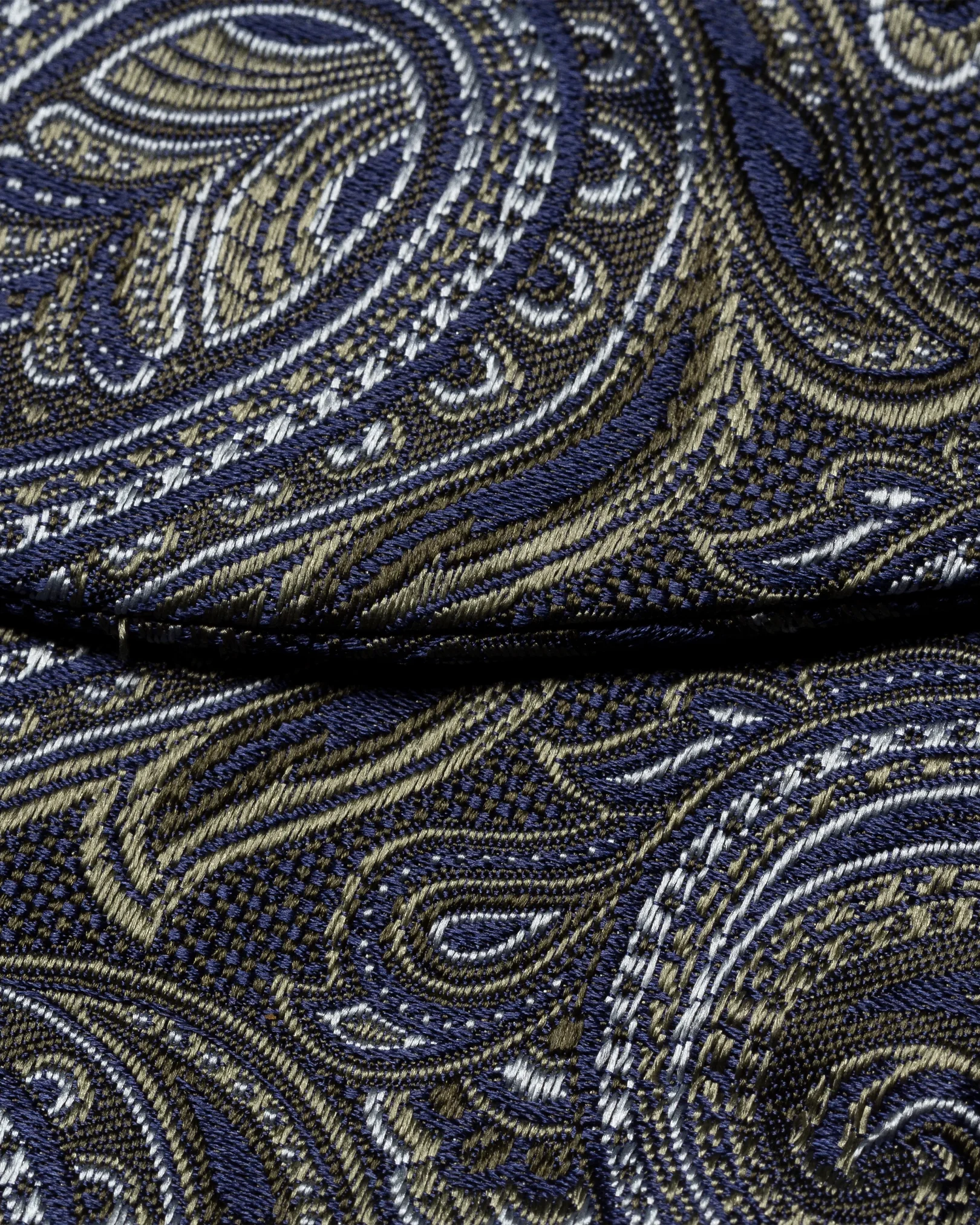 Eton - dark green paisley bow tie