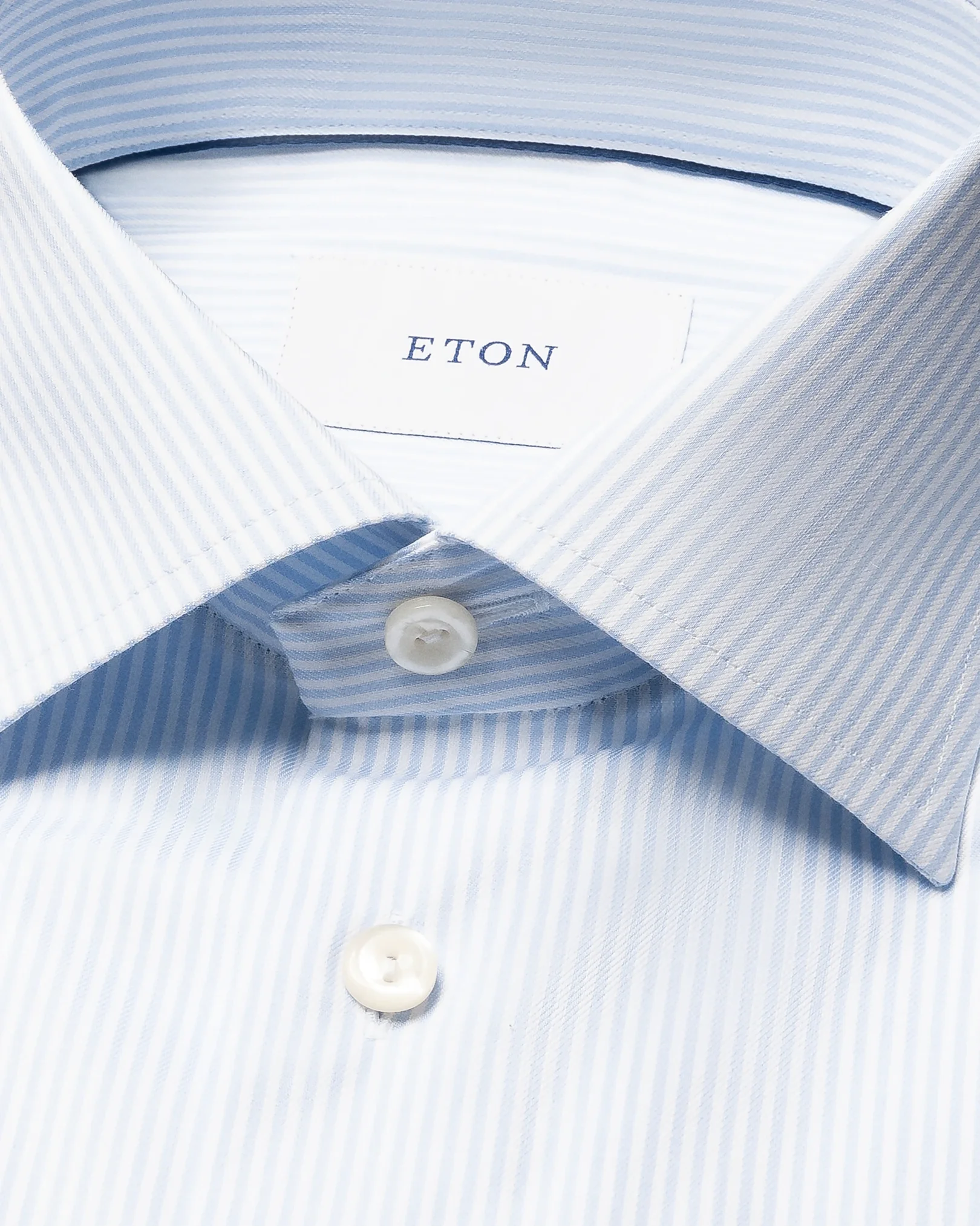 Eton - light blue bengal striped cotton tencel tm lyocell shirt