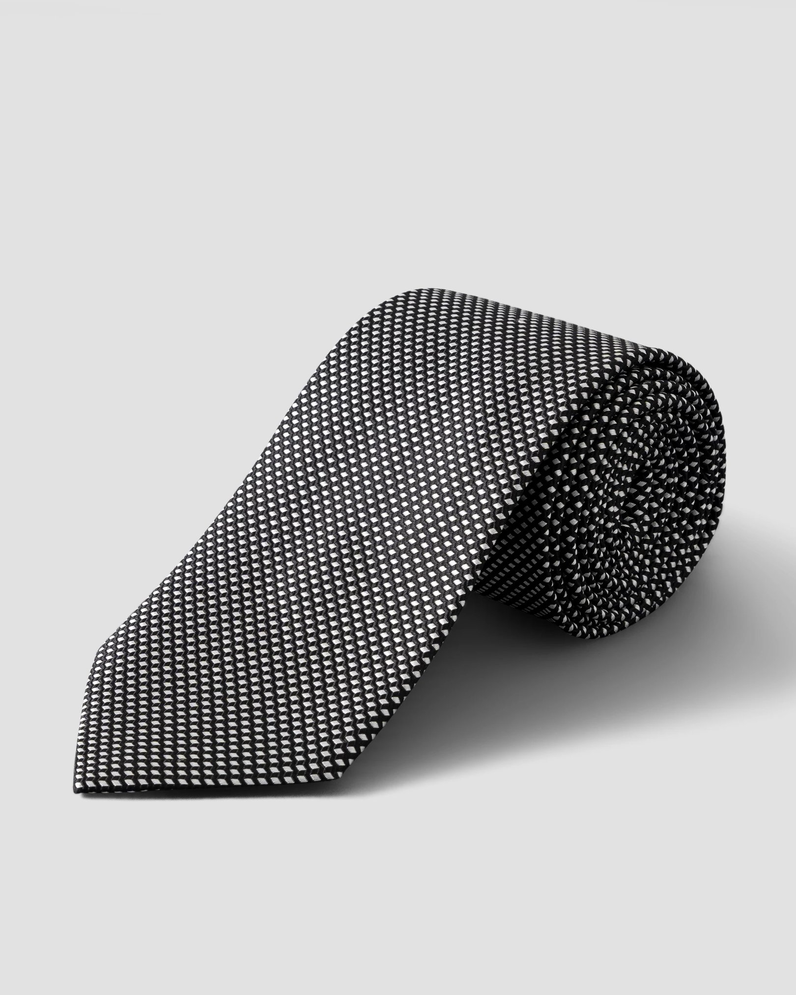 Eton - Black Geometric Woven Tie